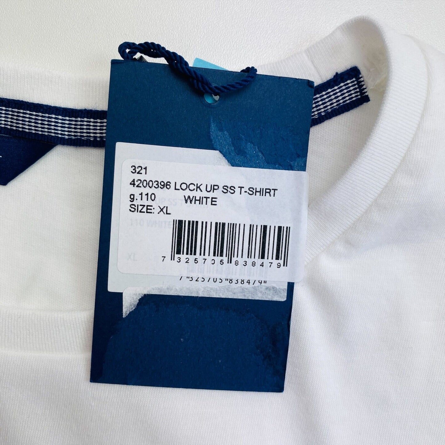 GANT T-shirt à col rond blanc Lock Up taille XL