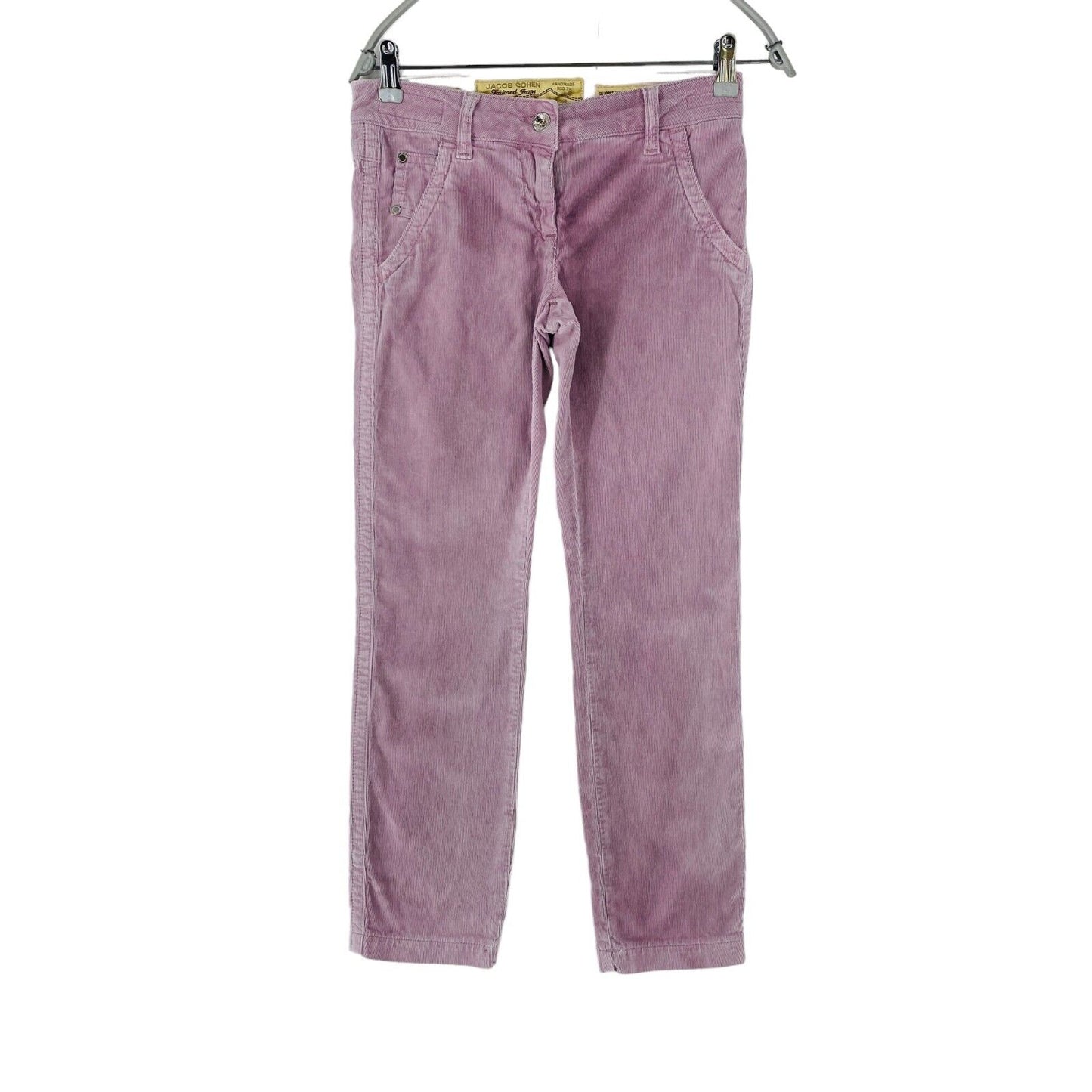 JACOB COHEN 746 Women Purple Regular Straight Fit Corduroy Jeans Trousers W27