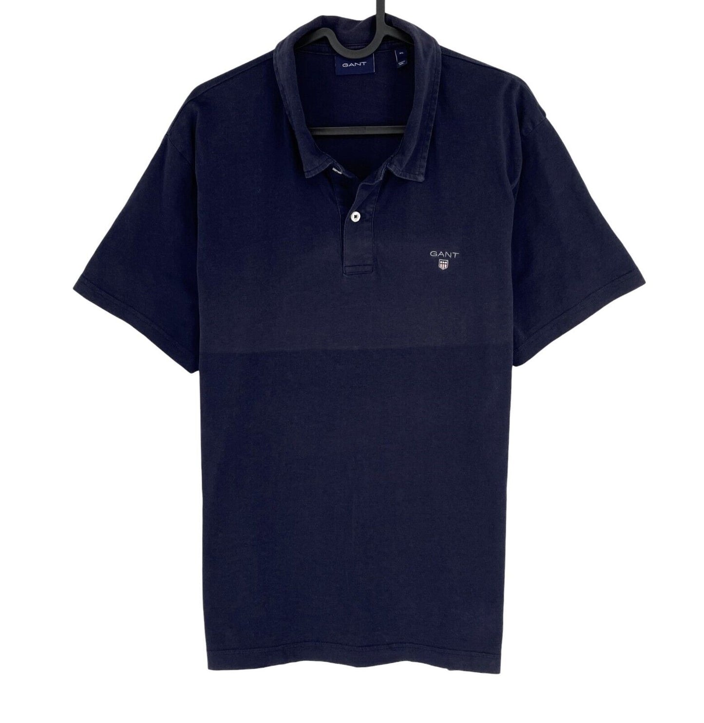 GANT Men Navy Blue Jersey Short Sleeves Polo Shirt Size XL