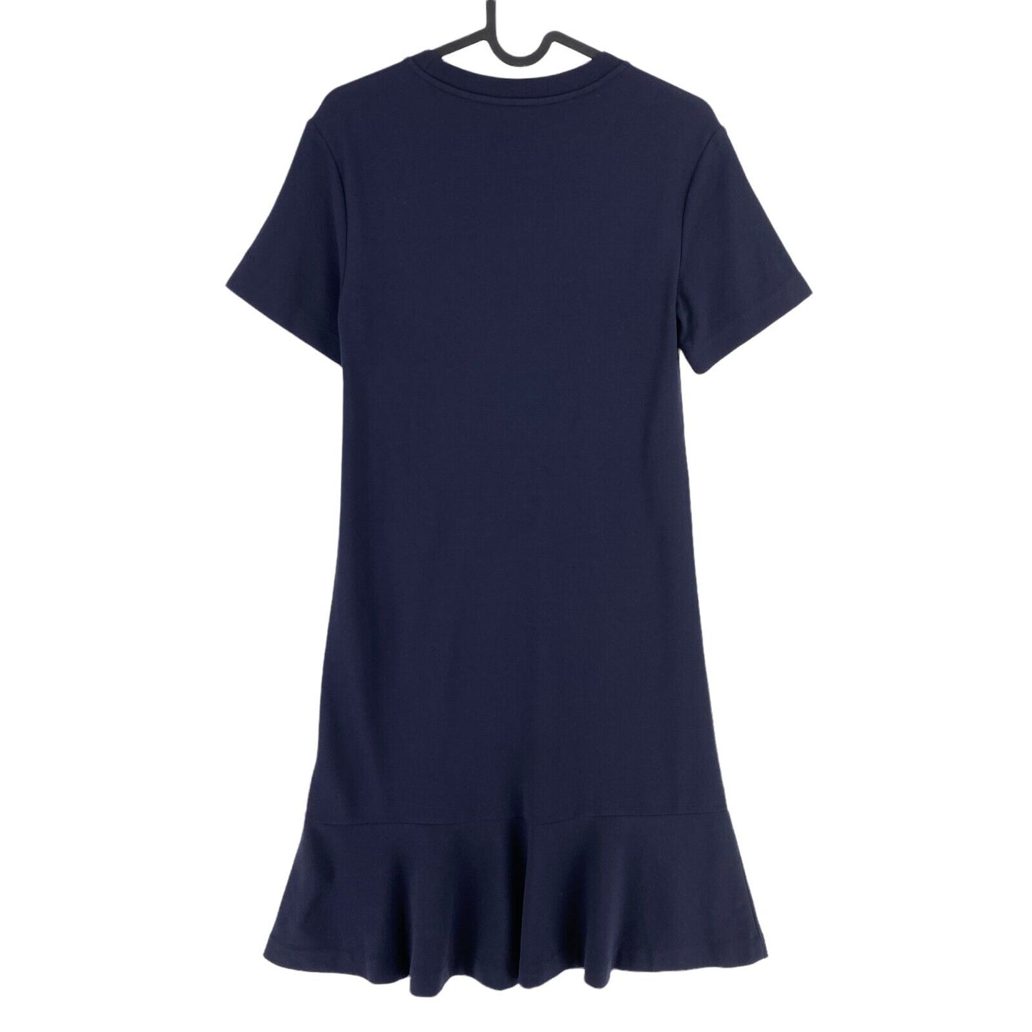 GANT Navy Blue Short Sleeves Flounce Detail Jersey A Line Dress Dress Size XS