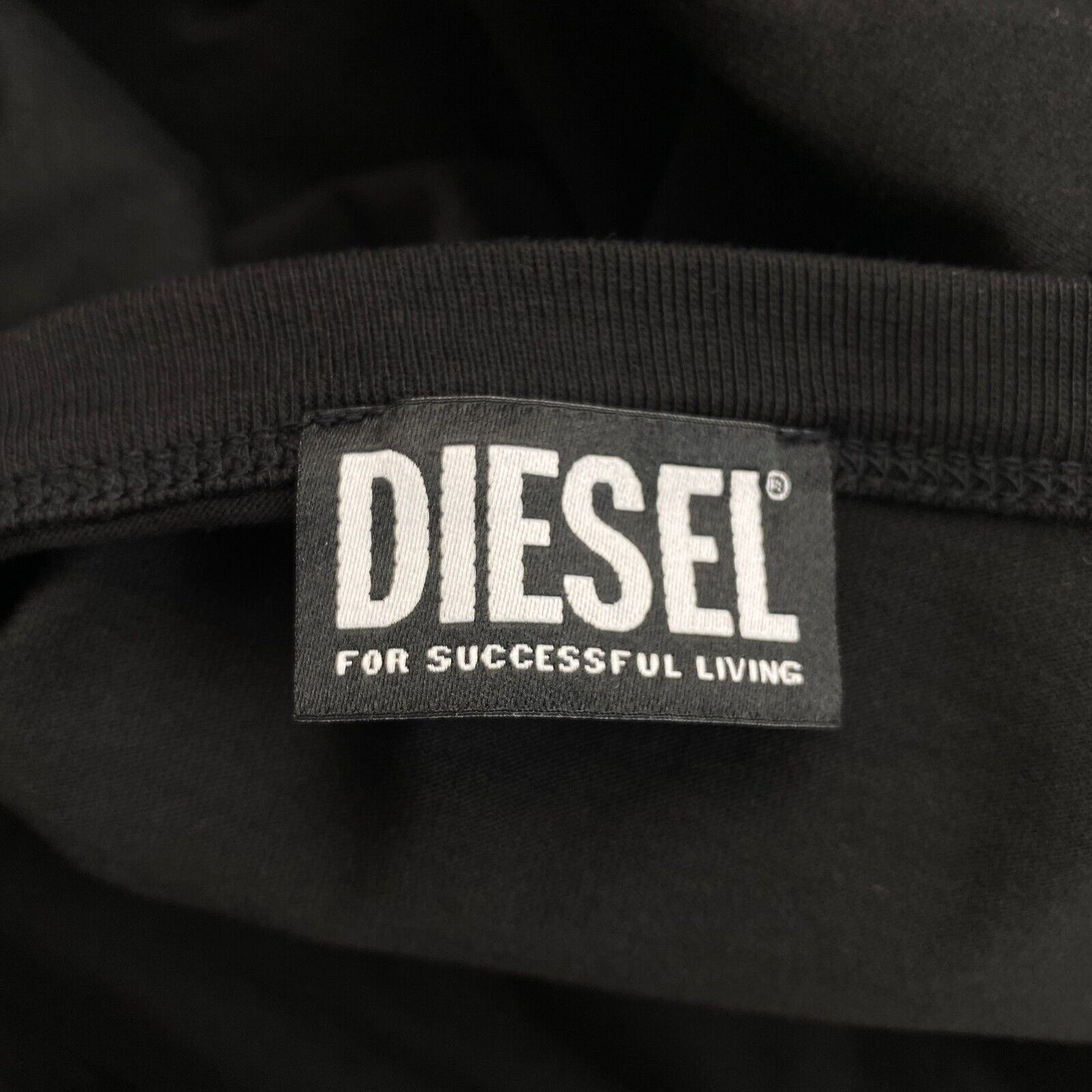 DIESEL Black With Spray Can Print Crew Neck T Shirt Size XL