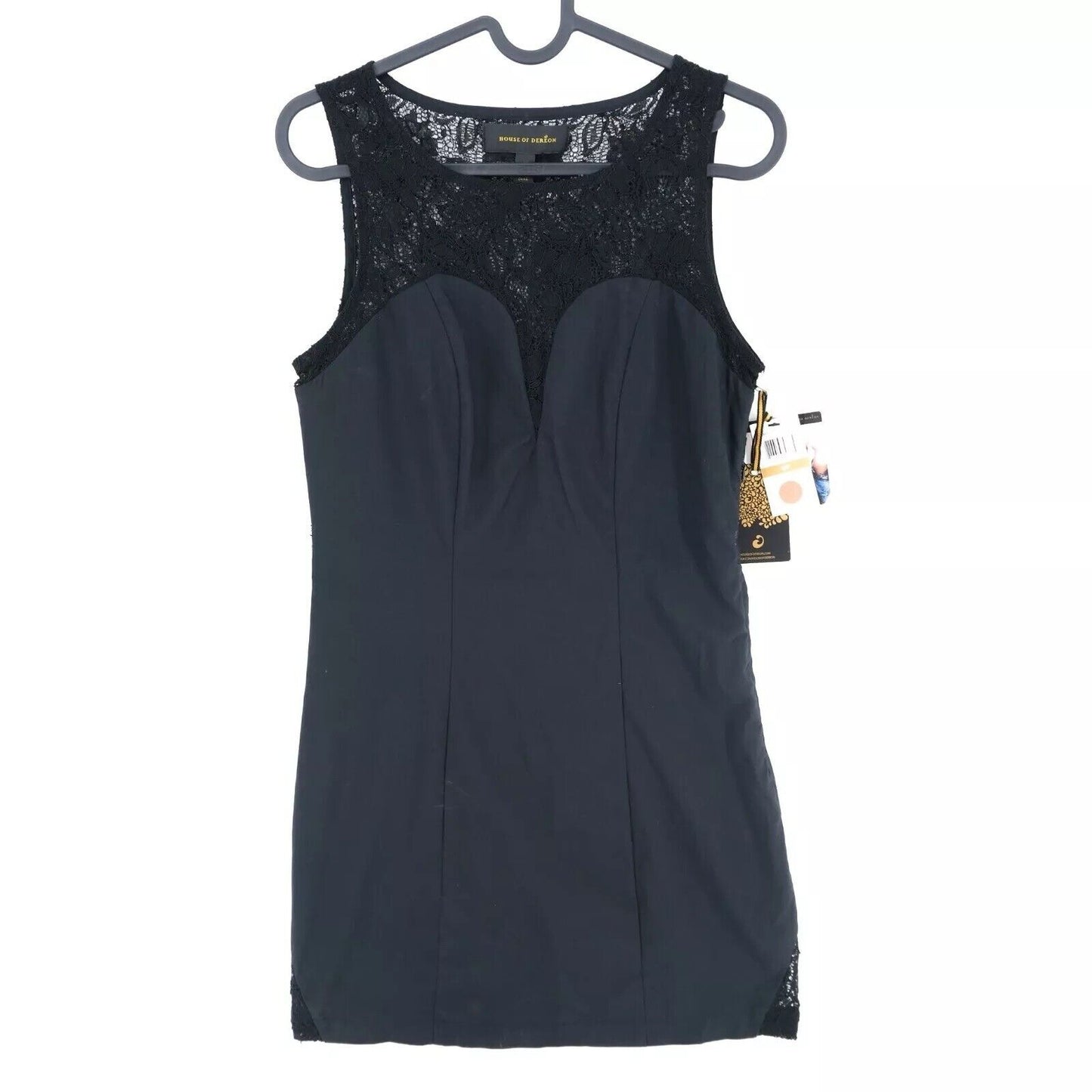 RRP €116 DEREON Black Crew Neck Sleeveless Dress Size M