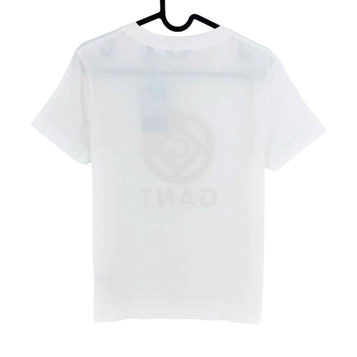 GANT T-Shirt mit Rundhalsausschnitt und Seil-Symbol, weiß, Größe S