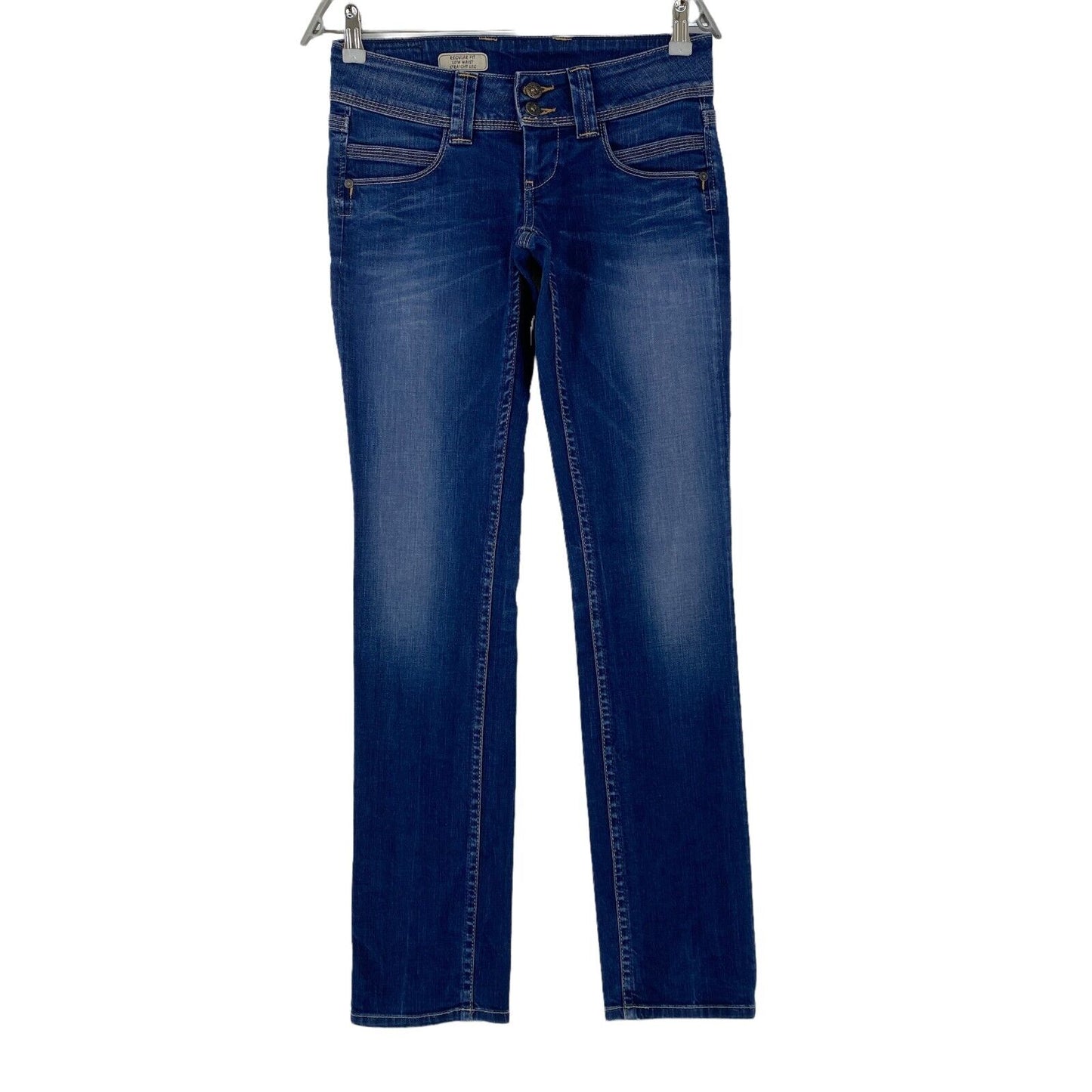 Pepe Jeans Damen Jeans mit niedriger Taille und geradem Bein, Blau, Größe W26 L32