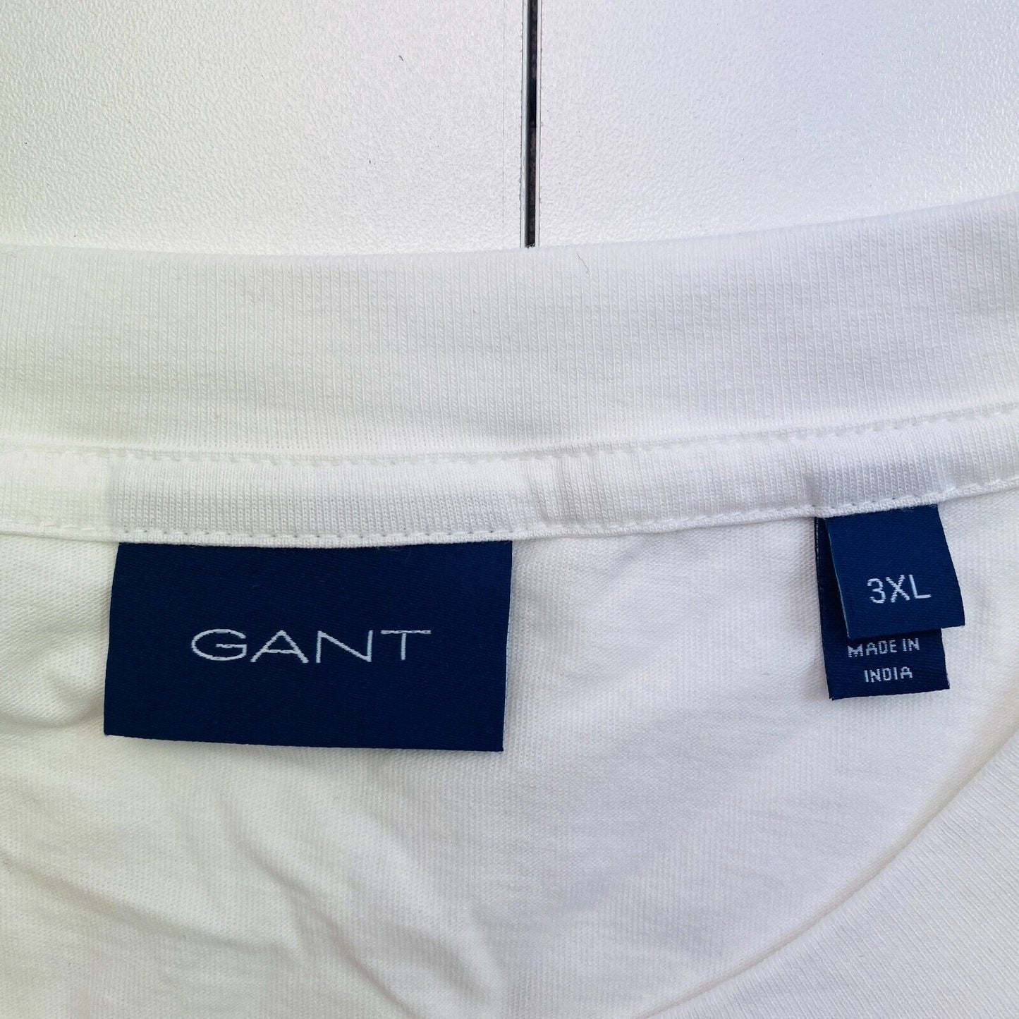 GANT Men White Tonal Archive Shield Crew Neck Short Sleeve T Shirt Size 3XL