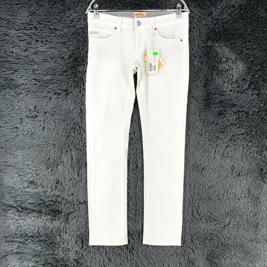 GURU Women White Slim Straight Fit Jeans Size W31