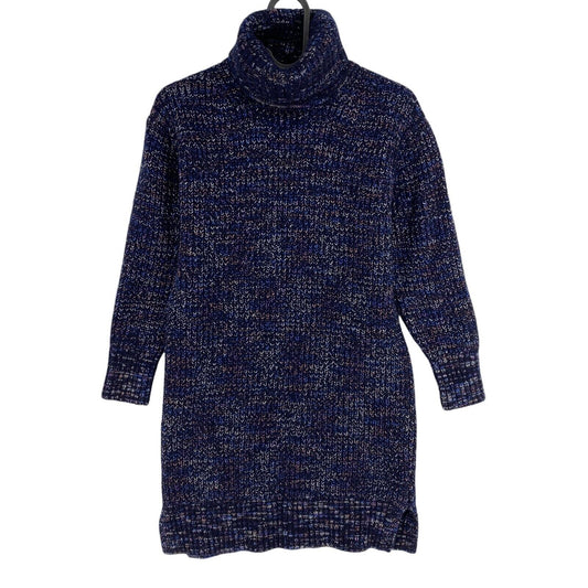 GANT Women's Navy Blue Knit Roll Neck Dress Size S