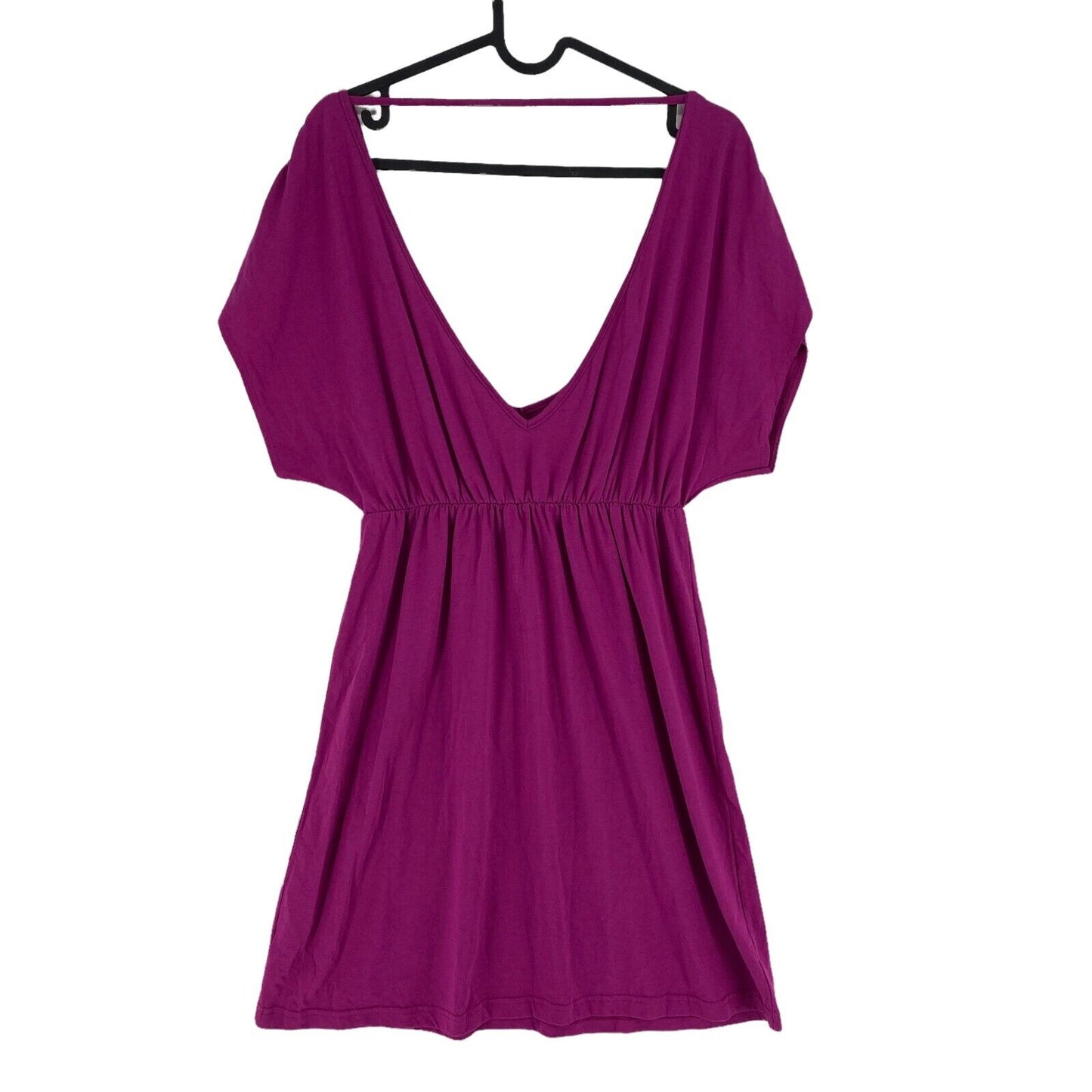 DARJEELING Purple Cotton Blend Round Neck Shift Dress Size M