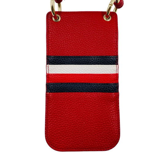 Tommy Hilfiger Unisex Red Eco Leather Small Phone Card Holder Bag