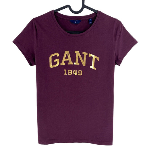 GANT Dark Purple Logo Crew Neck T Shirt Size S