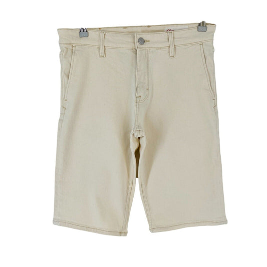 s.Oliver Mens Beige Relaxed Fit Denim Bermuda Shorts W29