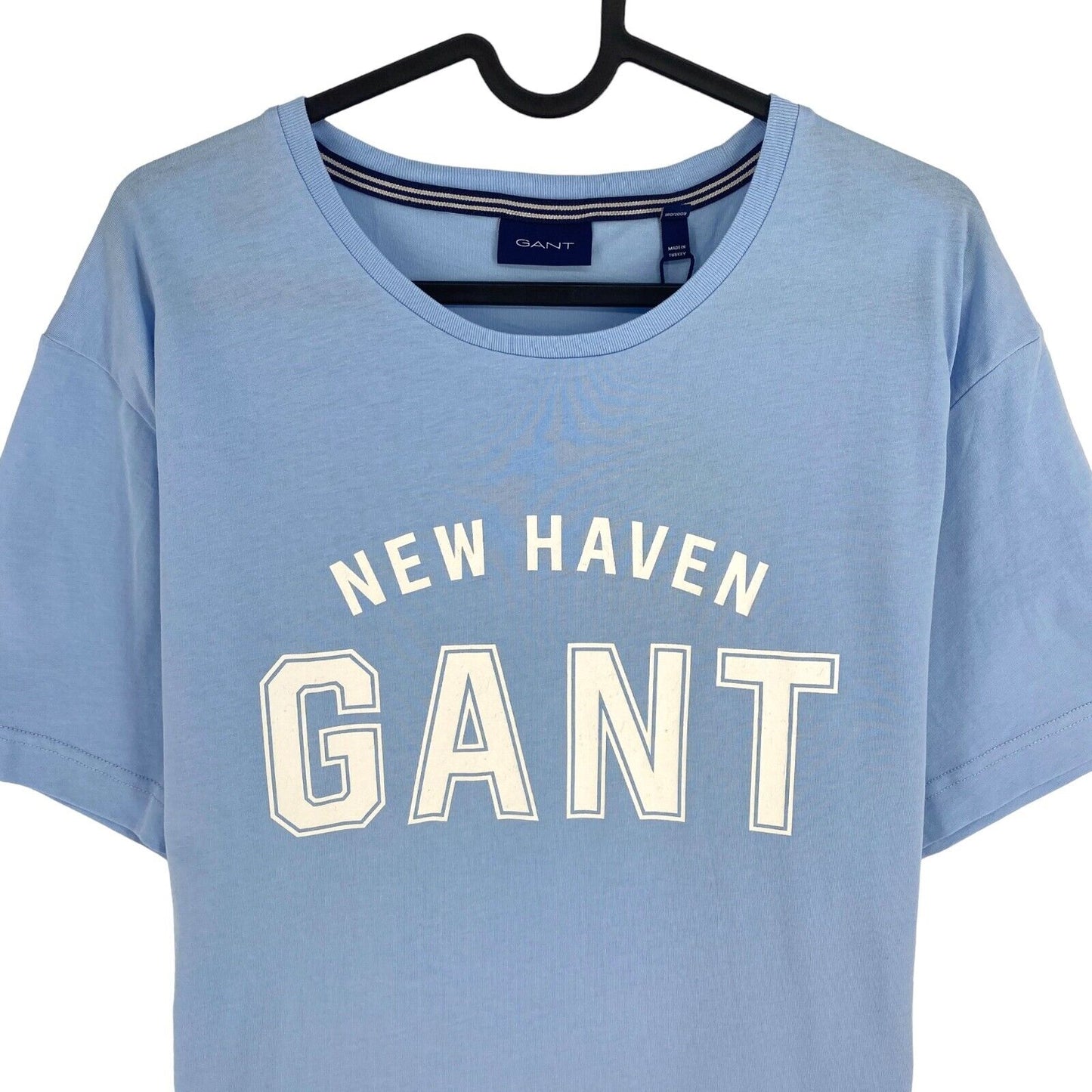 GANT Men Blue Logo Crew Neck Short Sleeve T Shirt Size XL