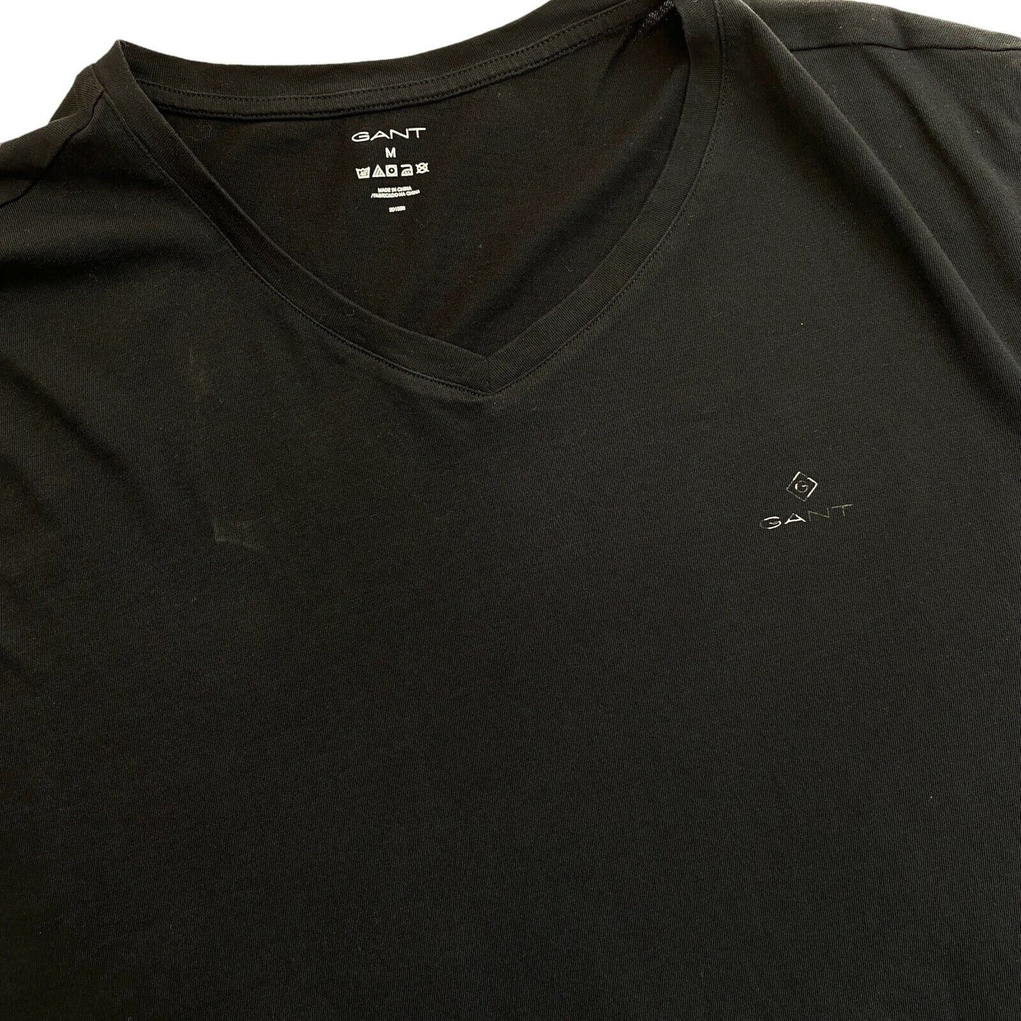 GANT Black V Neck T Shirt Size M