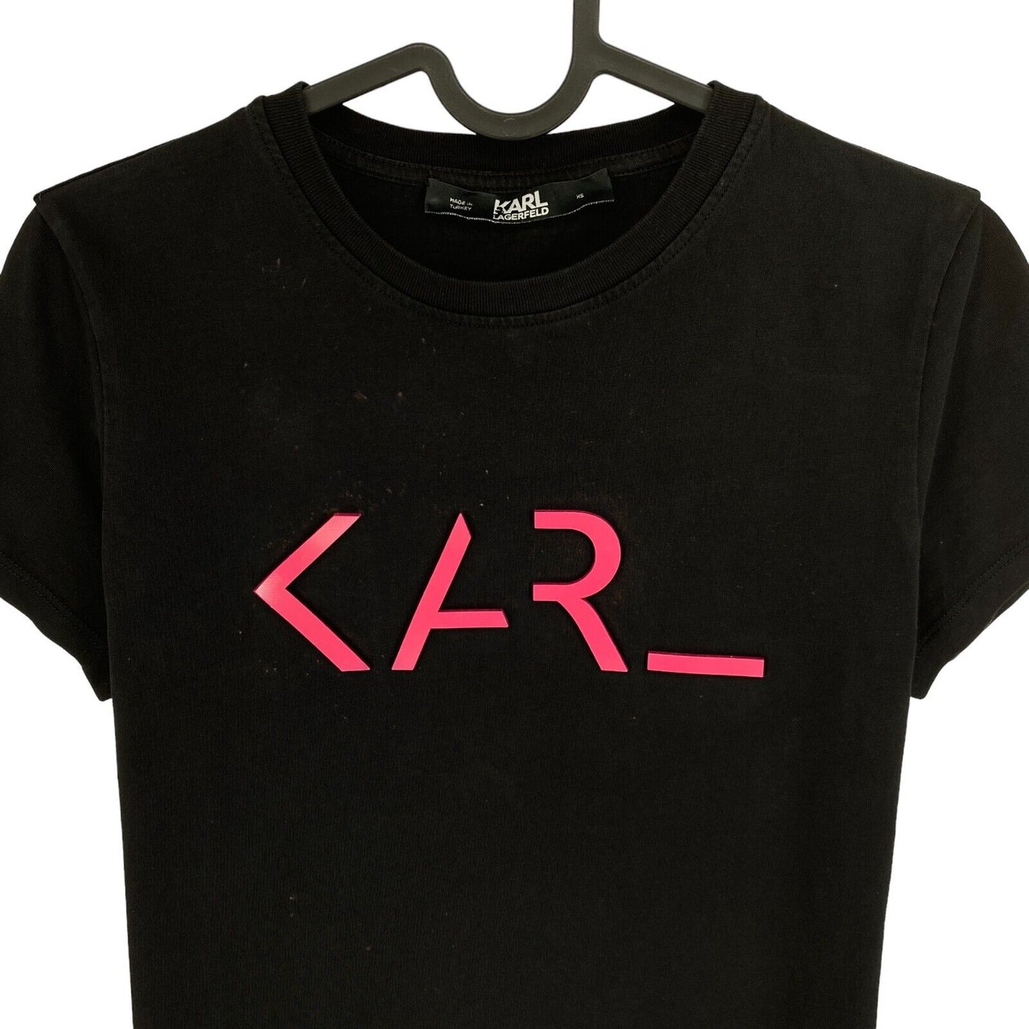 Karl Lagerfeld Black Legend Logo Crew Neck T Shirt Size XS