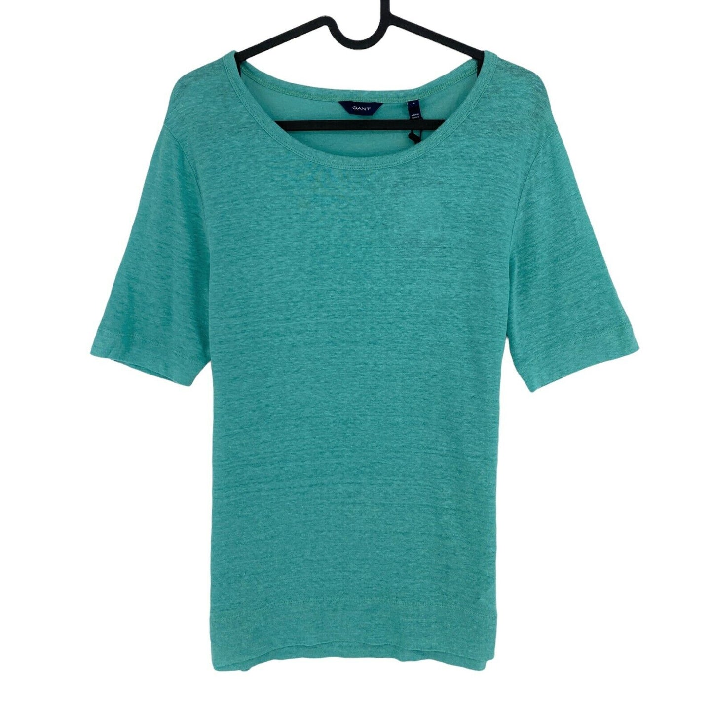 GANT Green Linen Crew Neck T-Shirt Top Size S