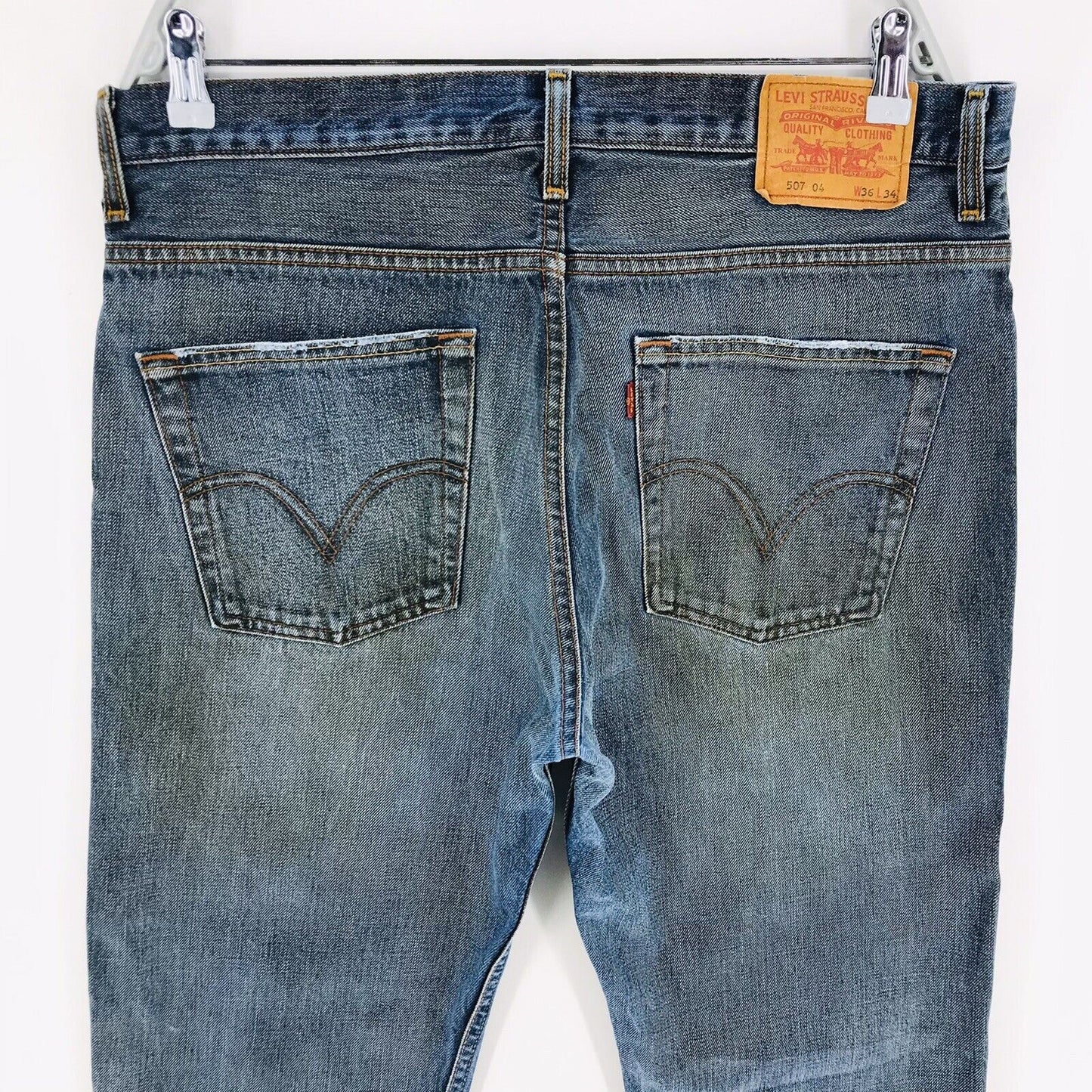 Vintage Levi's 507 04 Blue Regular Bootcut Fit Jeans Size W36 L34