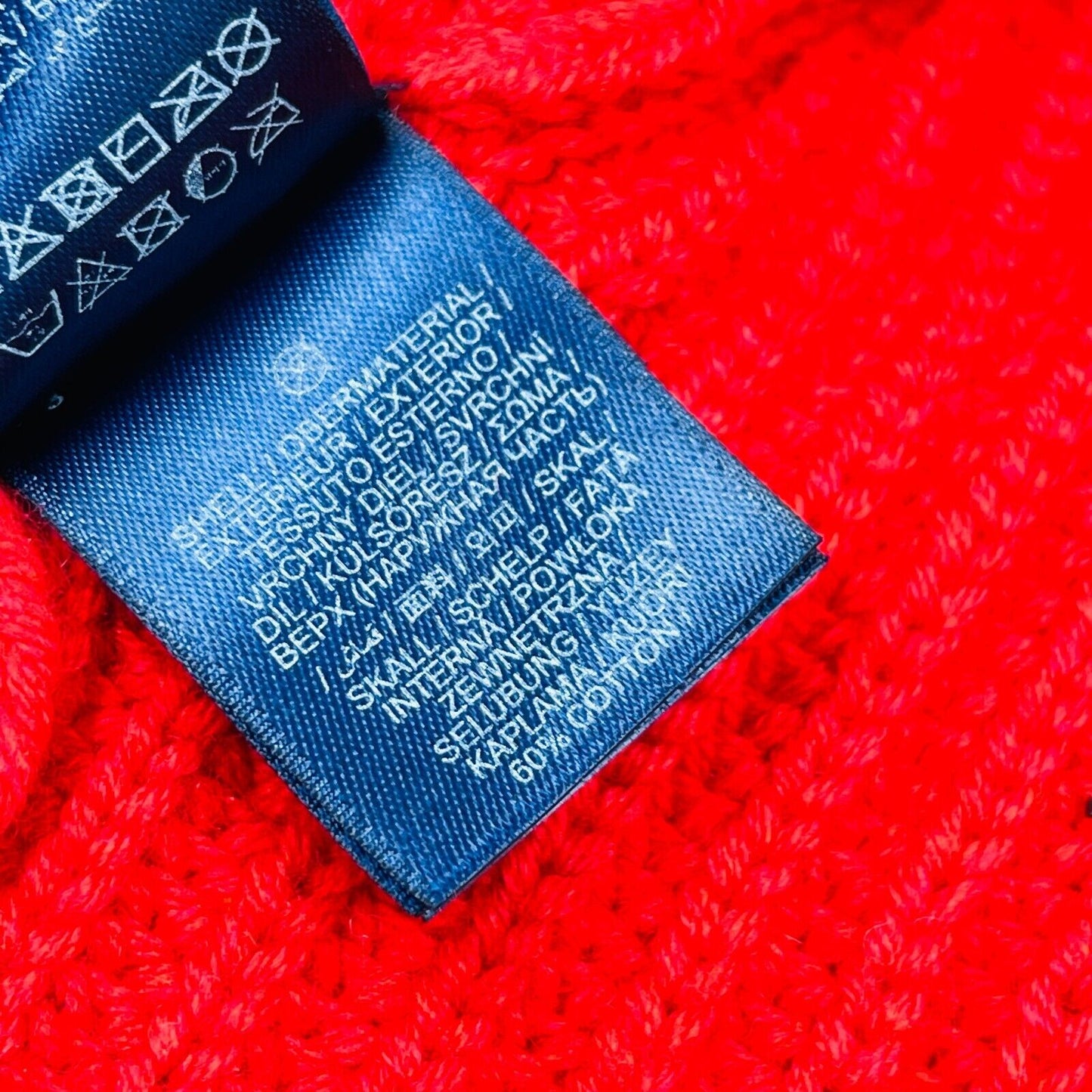 GANT Beanie-Mütze aus Baumwoll-Woll-Mischgewebe, Rot, Einheitsgröße