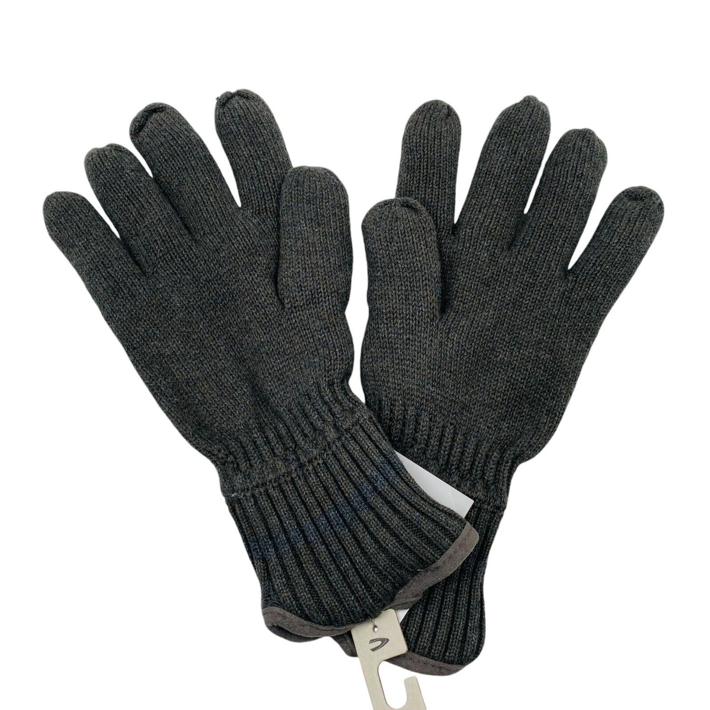 Camel Active Mens Dark Grey Cotton Insulated Warm Knit Gloves Size XL