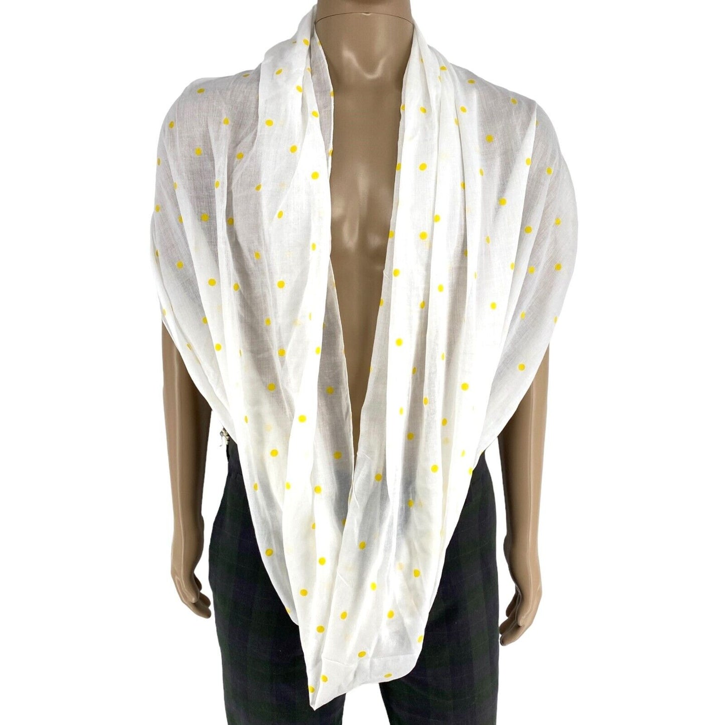 TALLY WEiJL White Dot Print Infinity Scarf Shawl