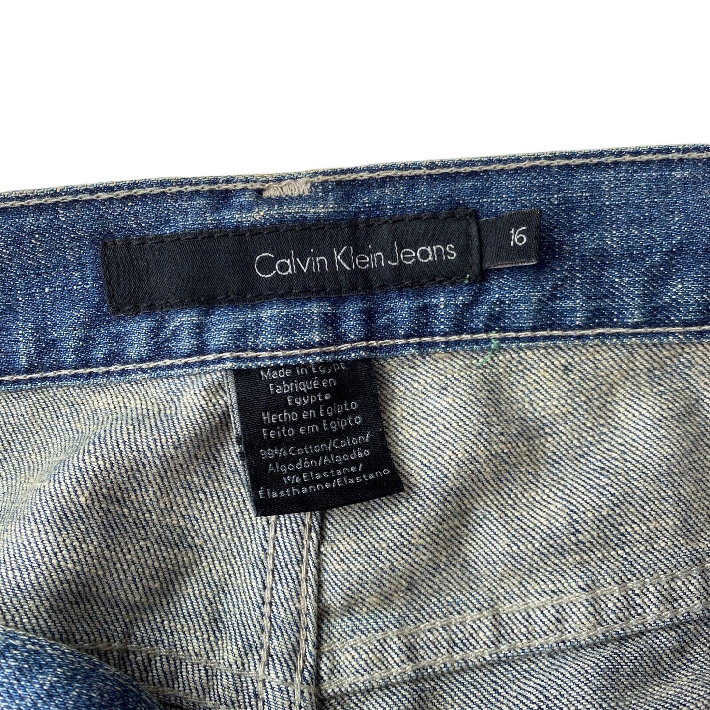 Calvin Klein Jeans für Damen, normale Weite, Schlaghose, Größe W34 L32