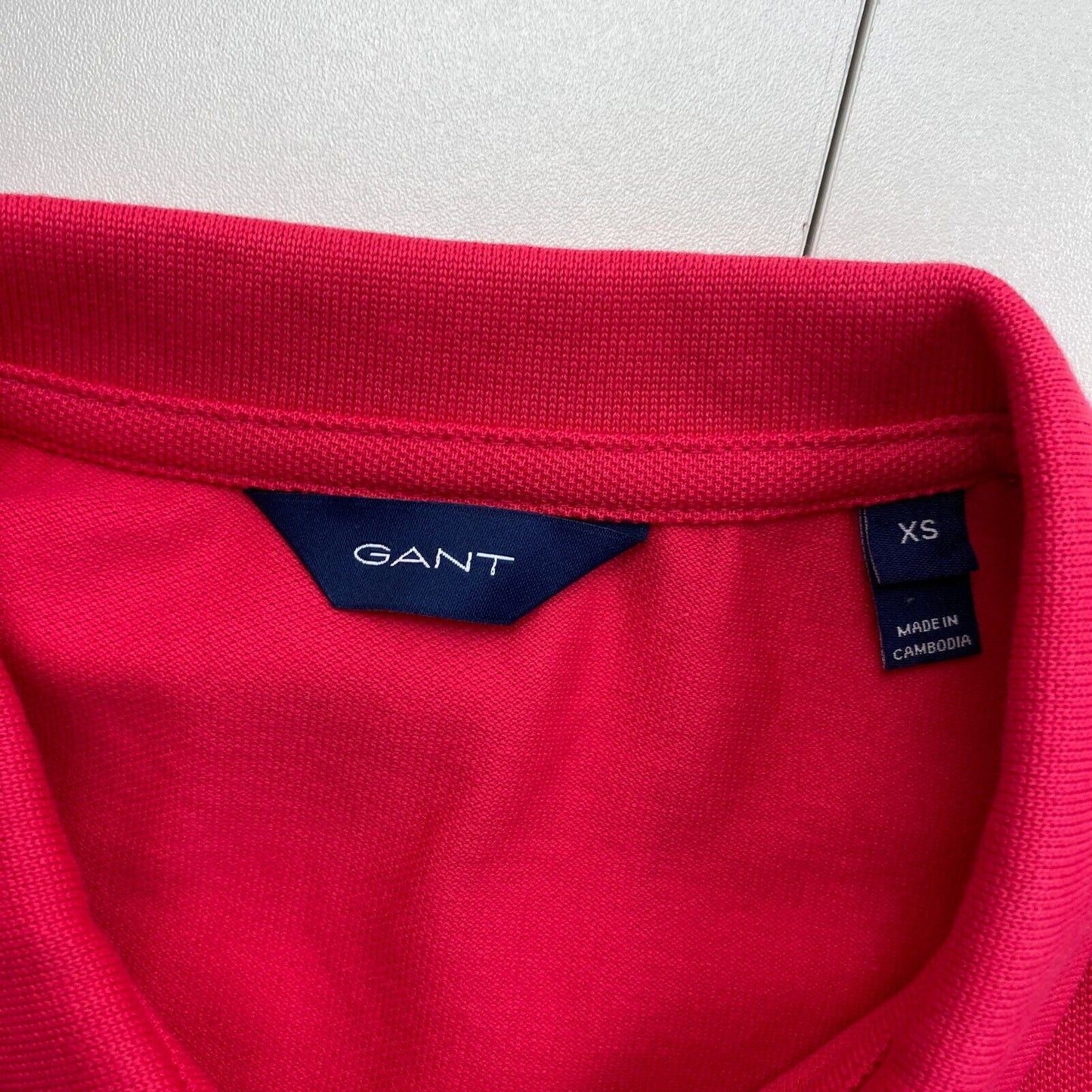 GANT Women Pink Original SS Pique Polo Shirt Size XS