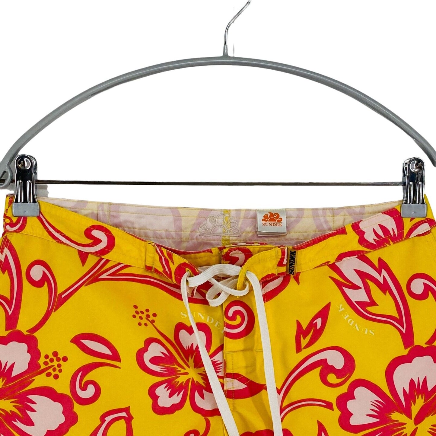 SUNDEK Floral Yellow Swimwear Swimming Trunks Shorts Size EU 32 UK 4 US 2