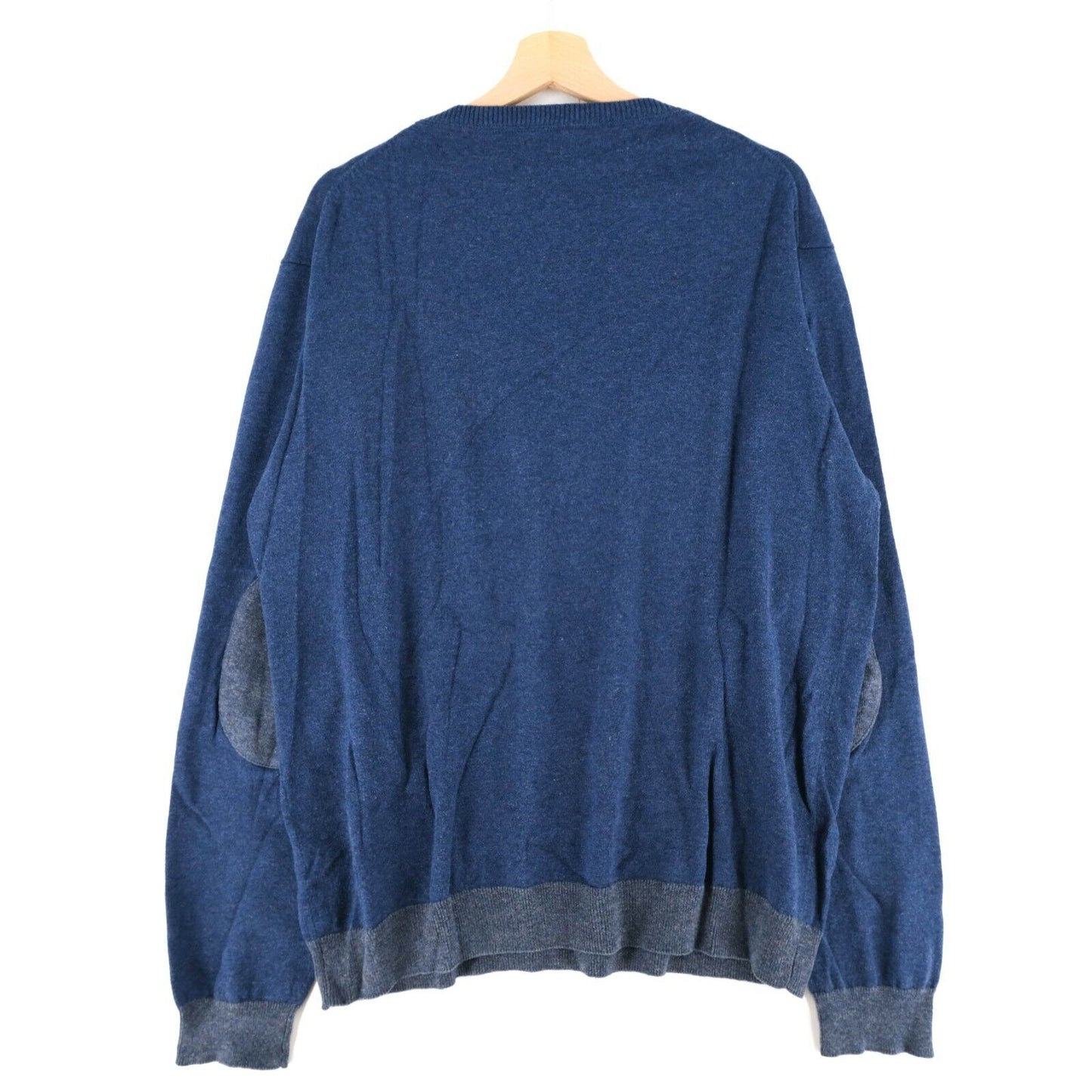 GANT Navy Blue Crew Neck Cotton Wool Blend Jumper Sweater Size XL