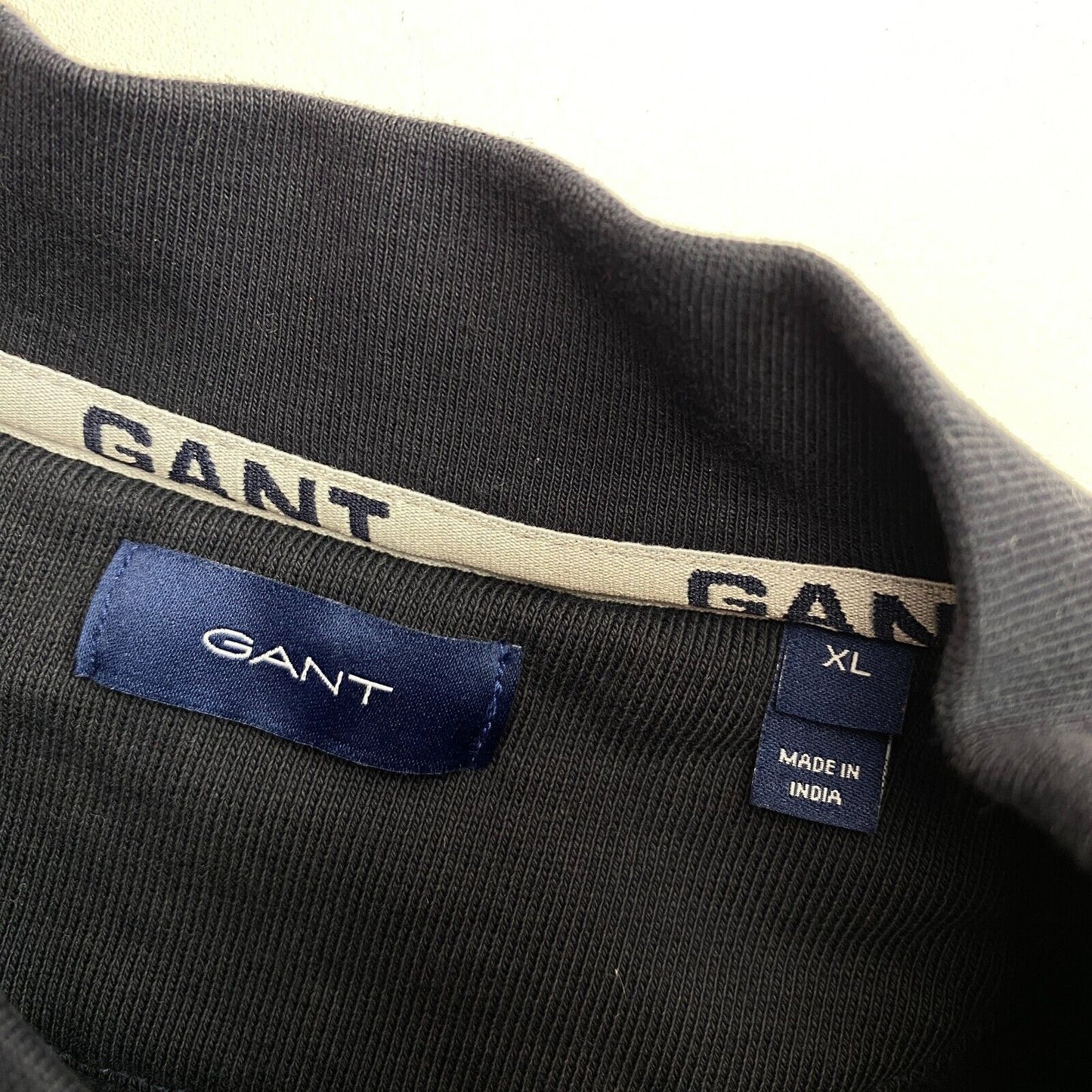 GANT Navy Blue Retro Logo Crew Neck Sweater Jumper Size XL