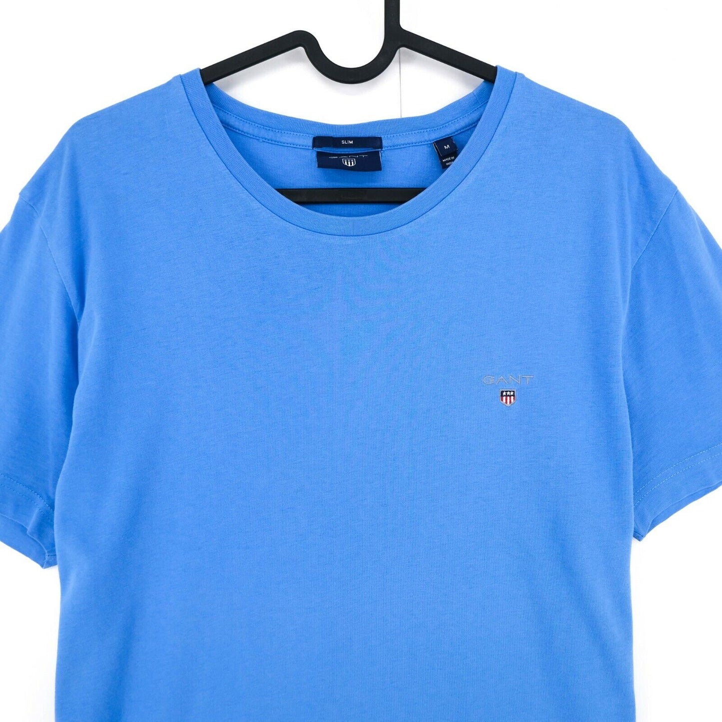 GANT Blue Crew Neck Slim Fit T Shirt Size M