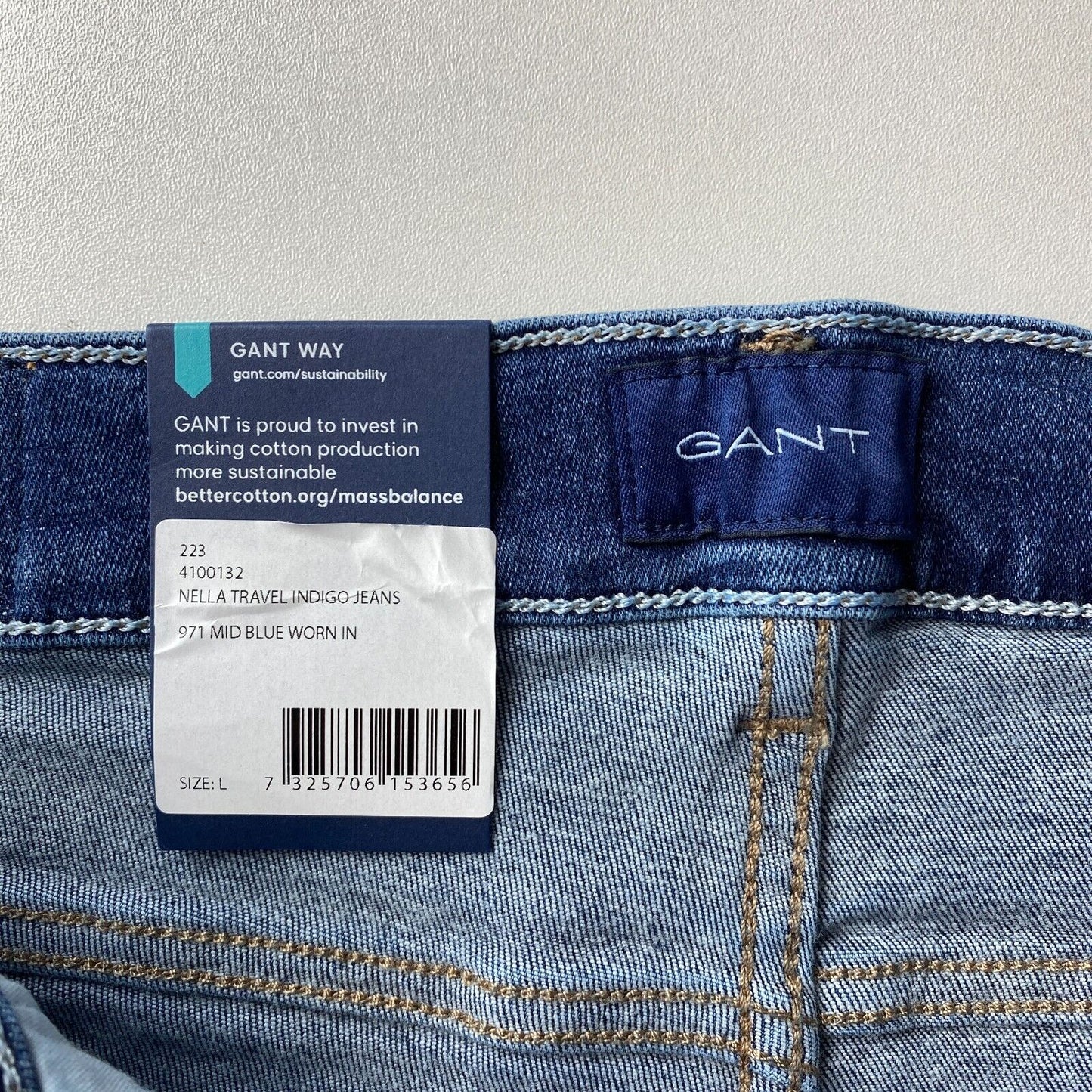 GANT NELLA Women Blue Mid Rise Skinny Fit Jeans Size L W32 L30