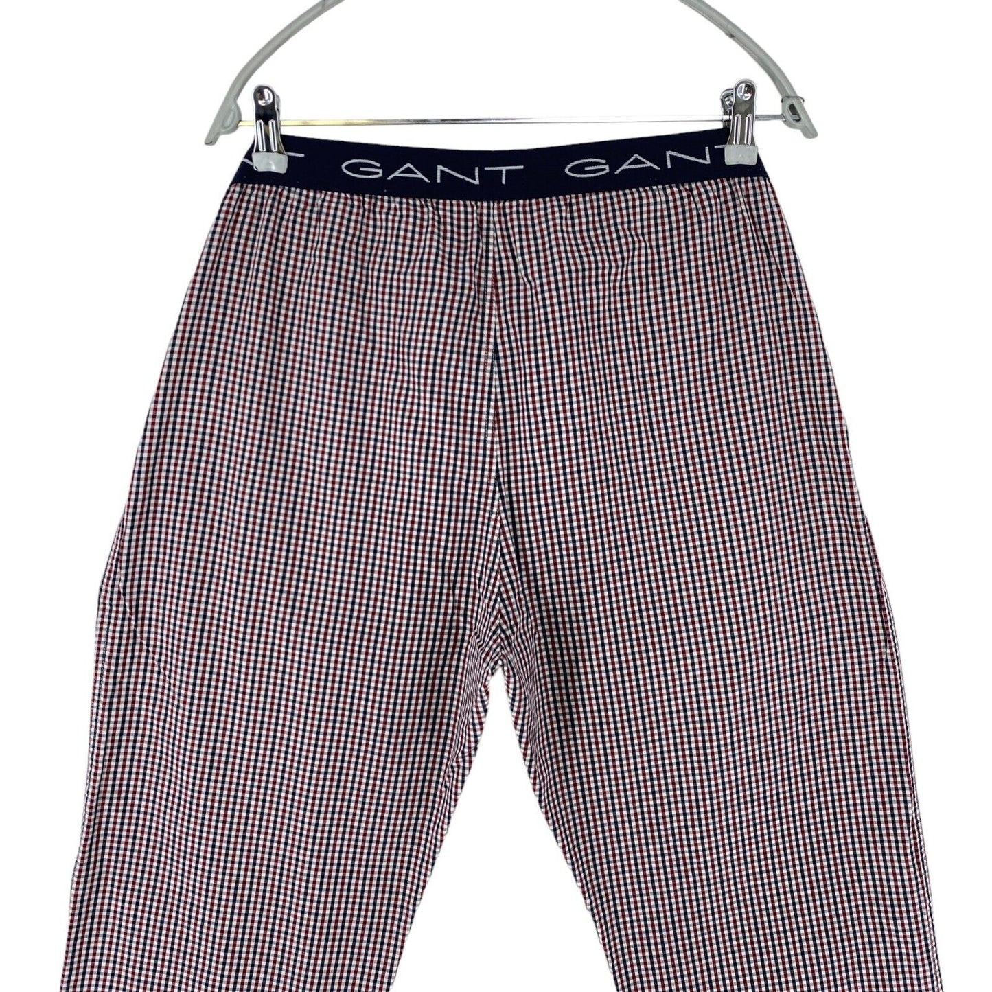 GANT Red Dark Blue Checkered Regular Fit Pajama Sleeping Pants Trousers Size M