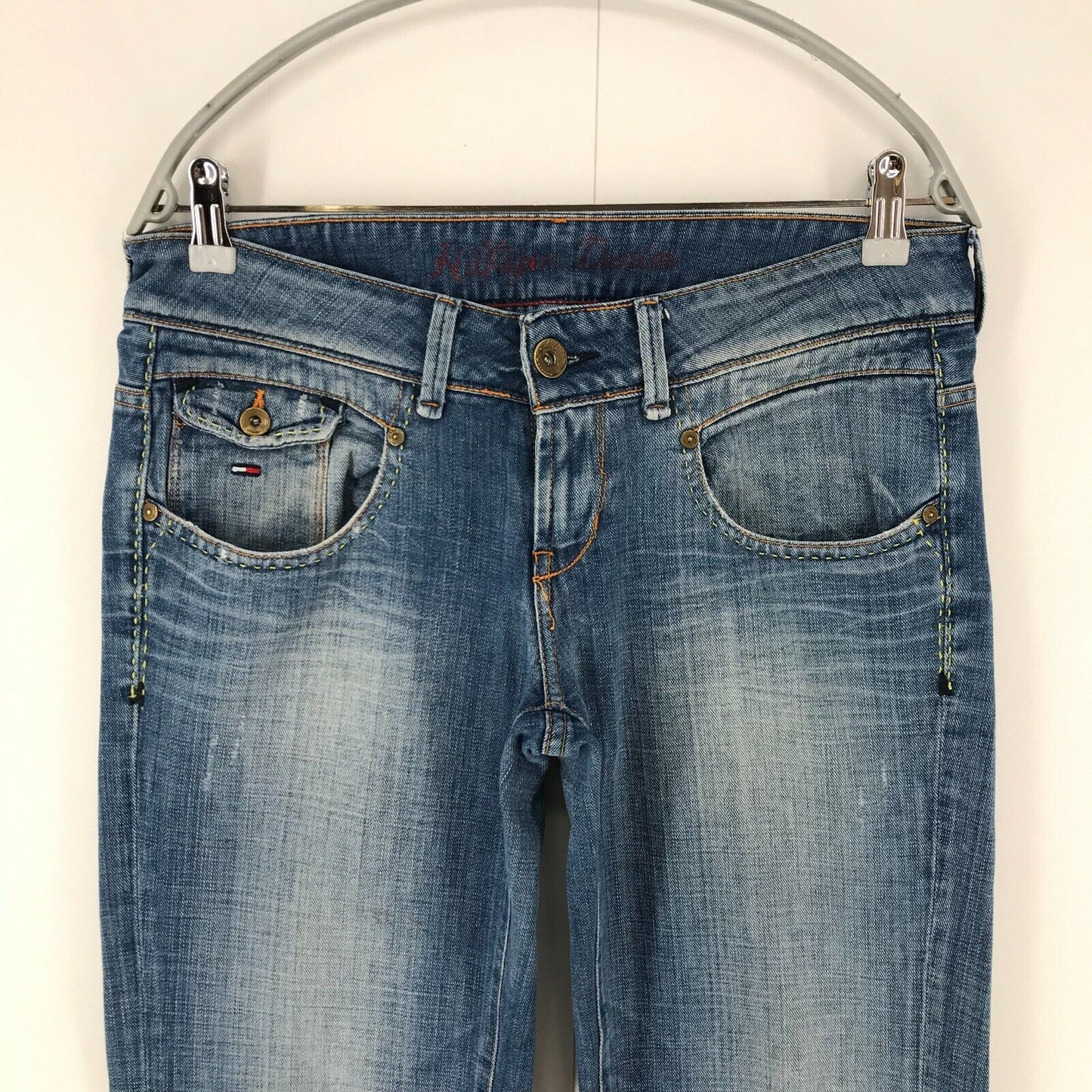 Tommy Hilfiger CASSANDRA Women Blue Low Waist Comfort Straight Fit Jeans W29 L32