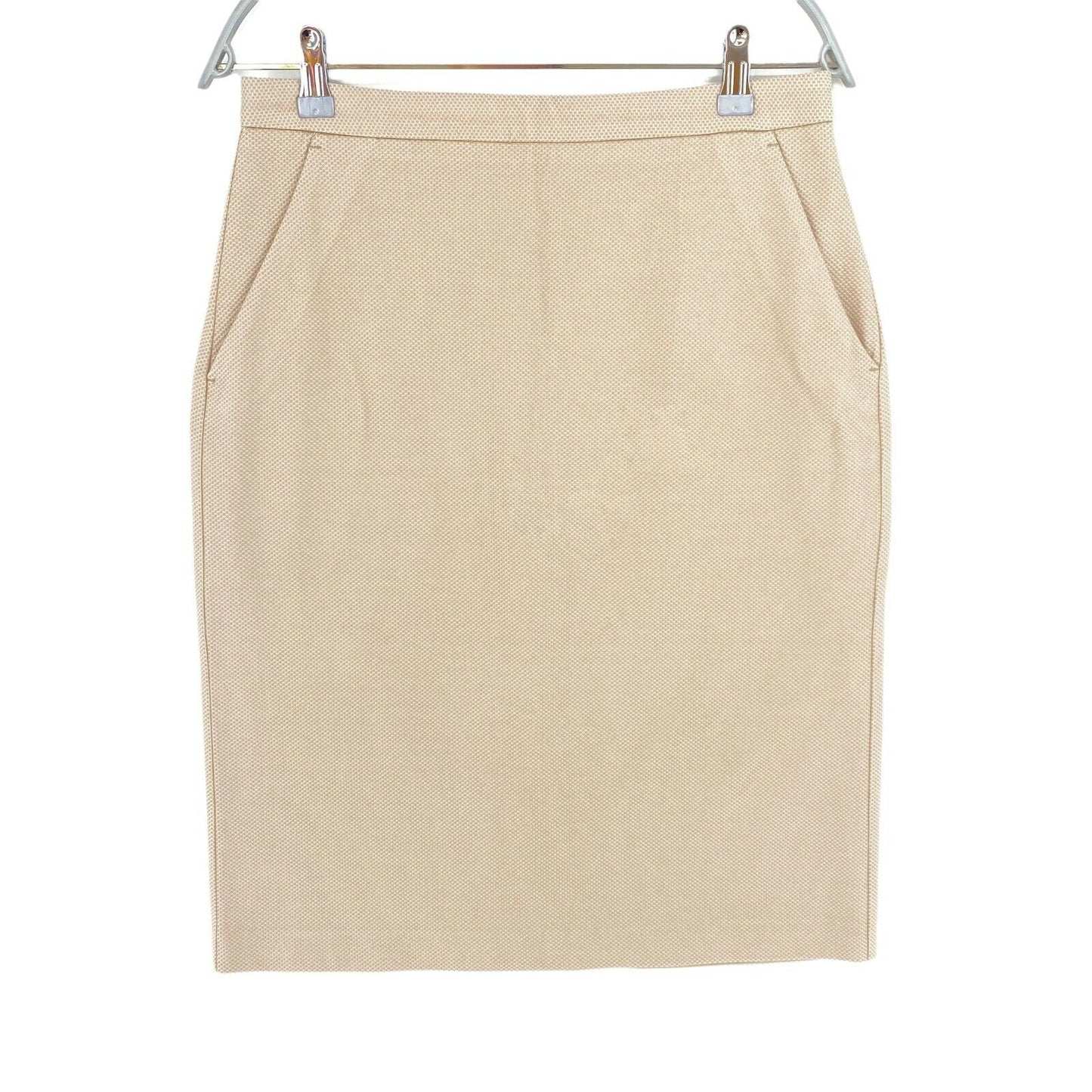 GANT Light Brown Jersey Pique Straight Skirt Size EU 42 UK 16 US 12