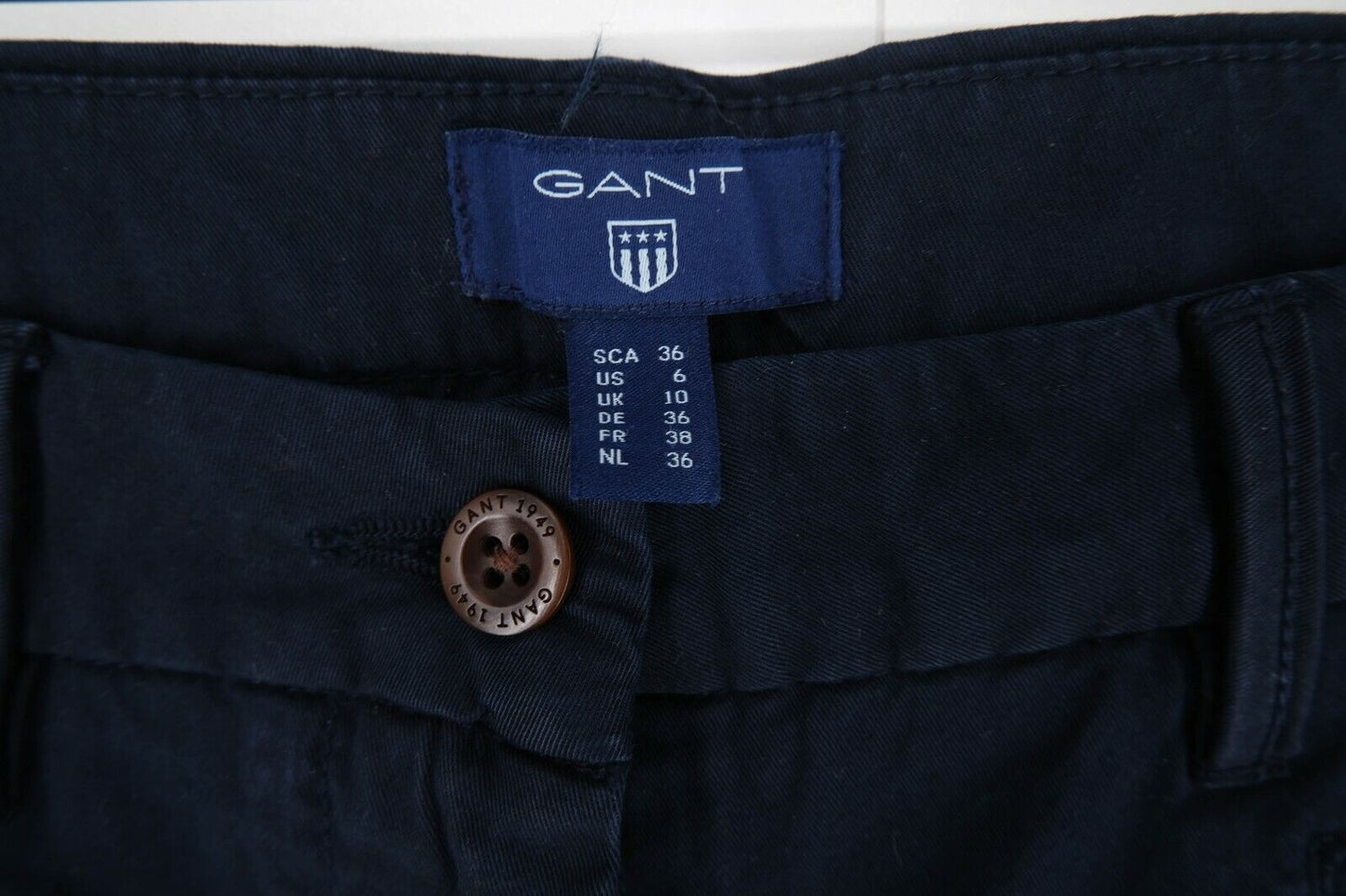 GANT Navy Blue Chino Pants Trousers Size EUR 36 UK 10 US 6