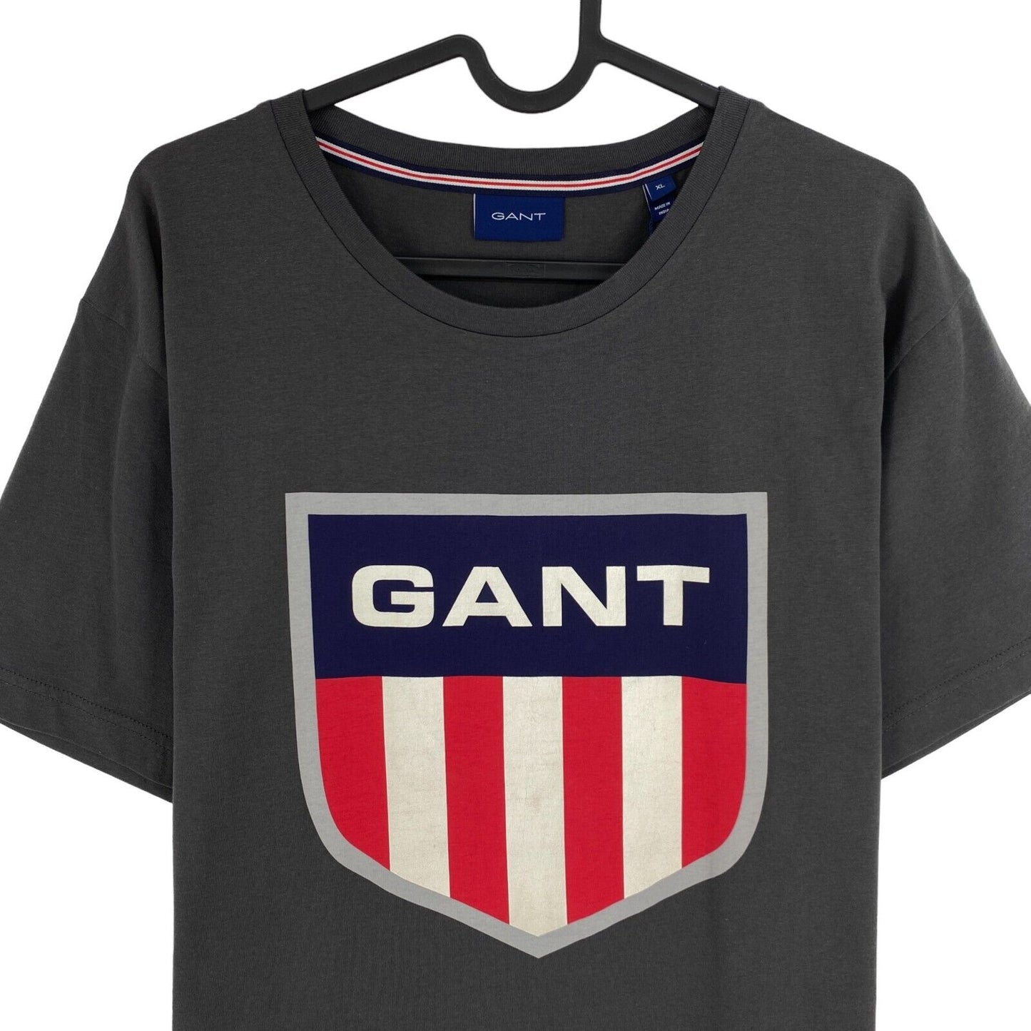 GANT T-Shirt Retro Shield SS Rundhals Dunkelgrau Größe XL