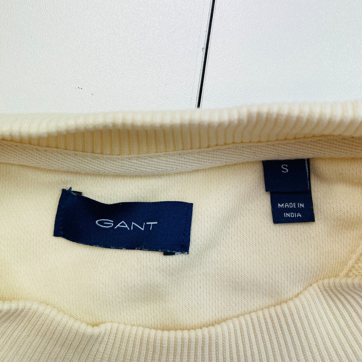 GANT Beige Crest Shield Crew Neck Sweater Pullover Size S