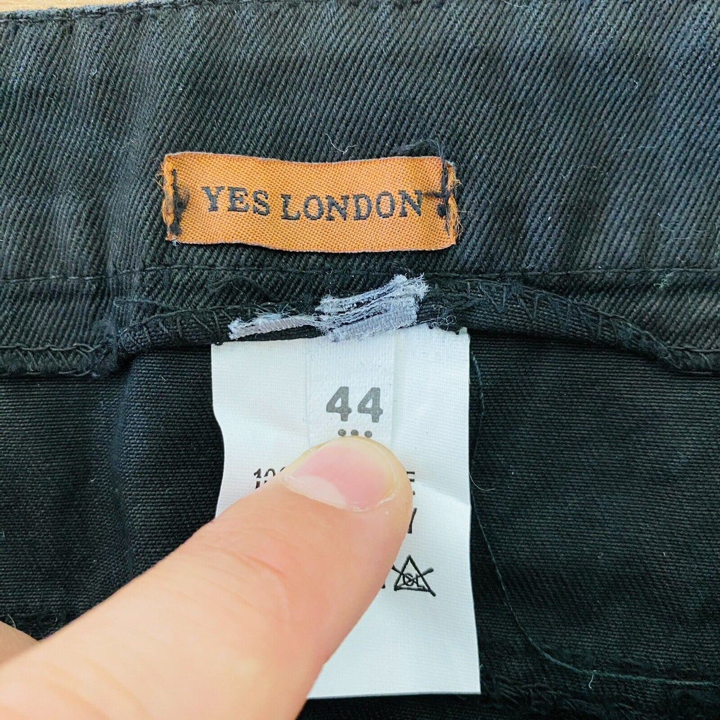 YES LONDON Black Regular Fit Retro Denim Mini Skirt EUR 44 W31