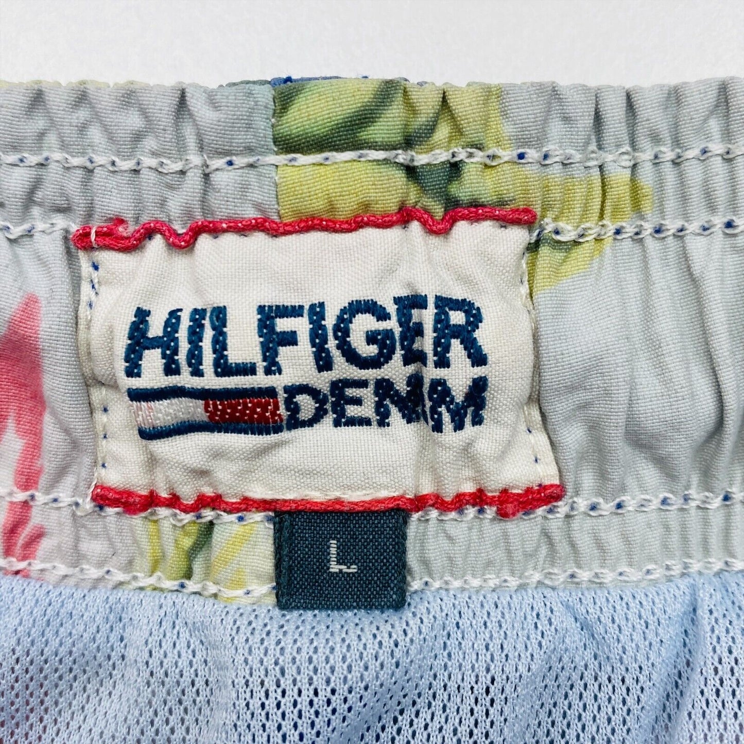 TOMMY HILFIGER DENIM Activewear-Shorts mit Blumenmuster, blau, Größe L