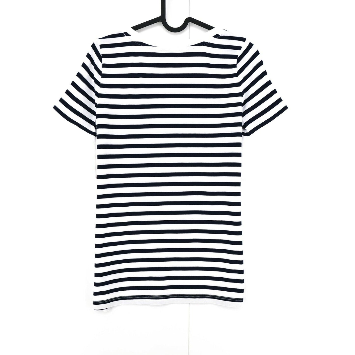 NAUTICA T-shirt col rond à rayures blanches et bleues, taille XS