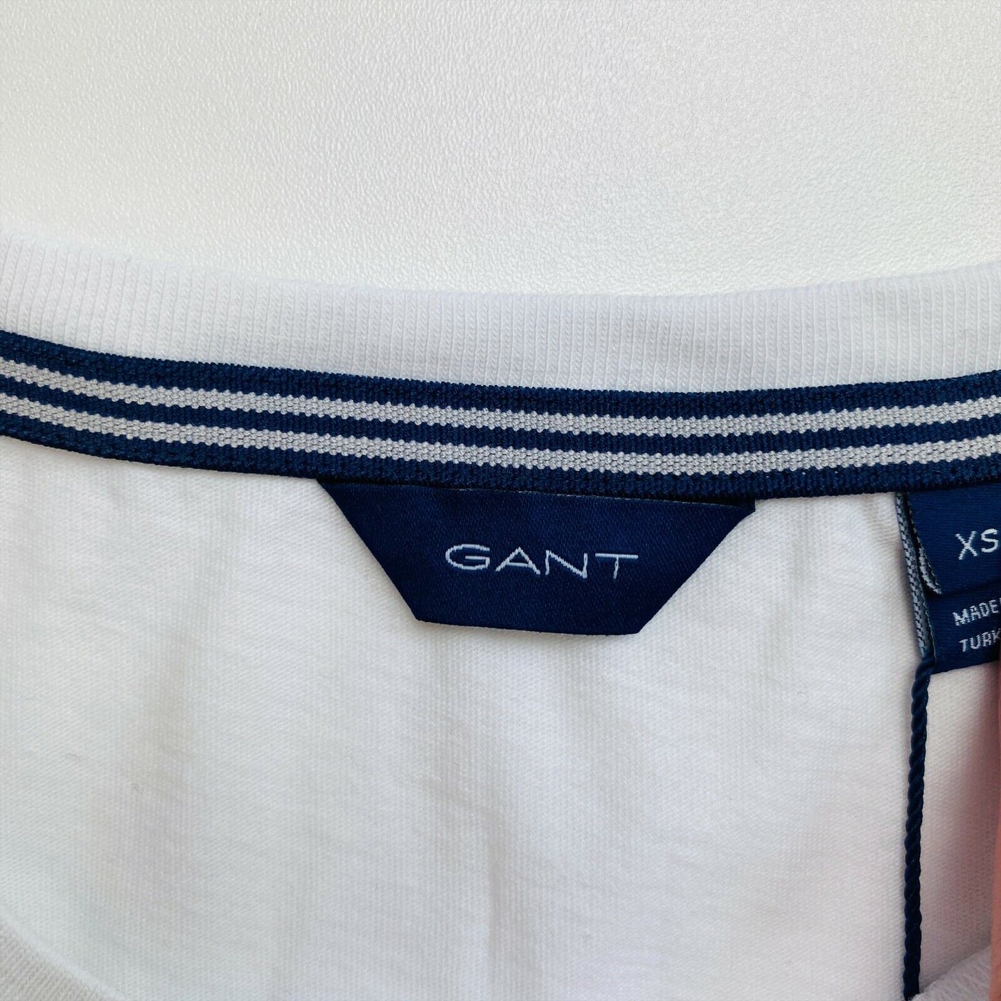 GANT White Logo Crew Neck SS T Shirt Size XS