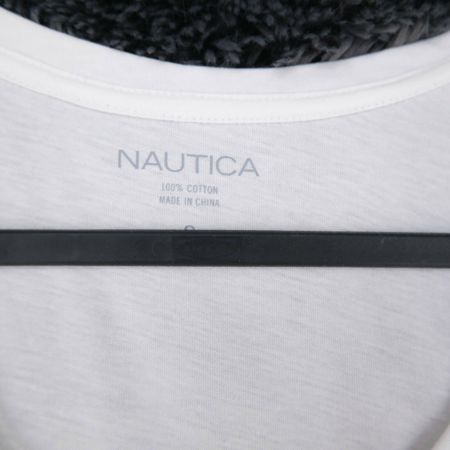 NAUTICA White Big Logo Scoop Neck T Shirt Top Size XS S