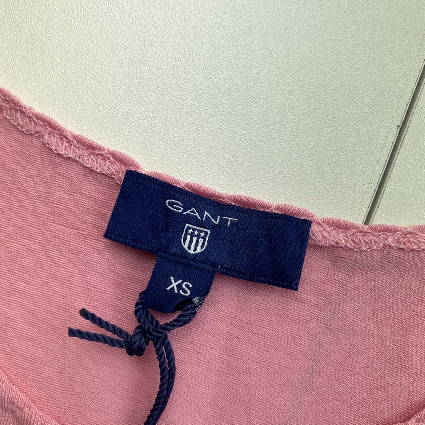 GANT Pink Scallop Crew Neck T Shirt Size XS