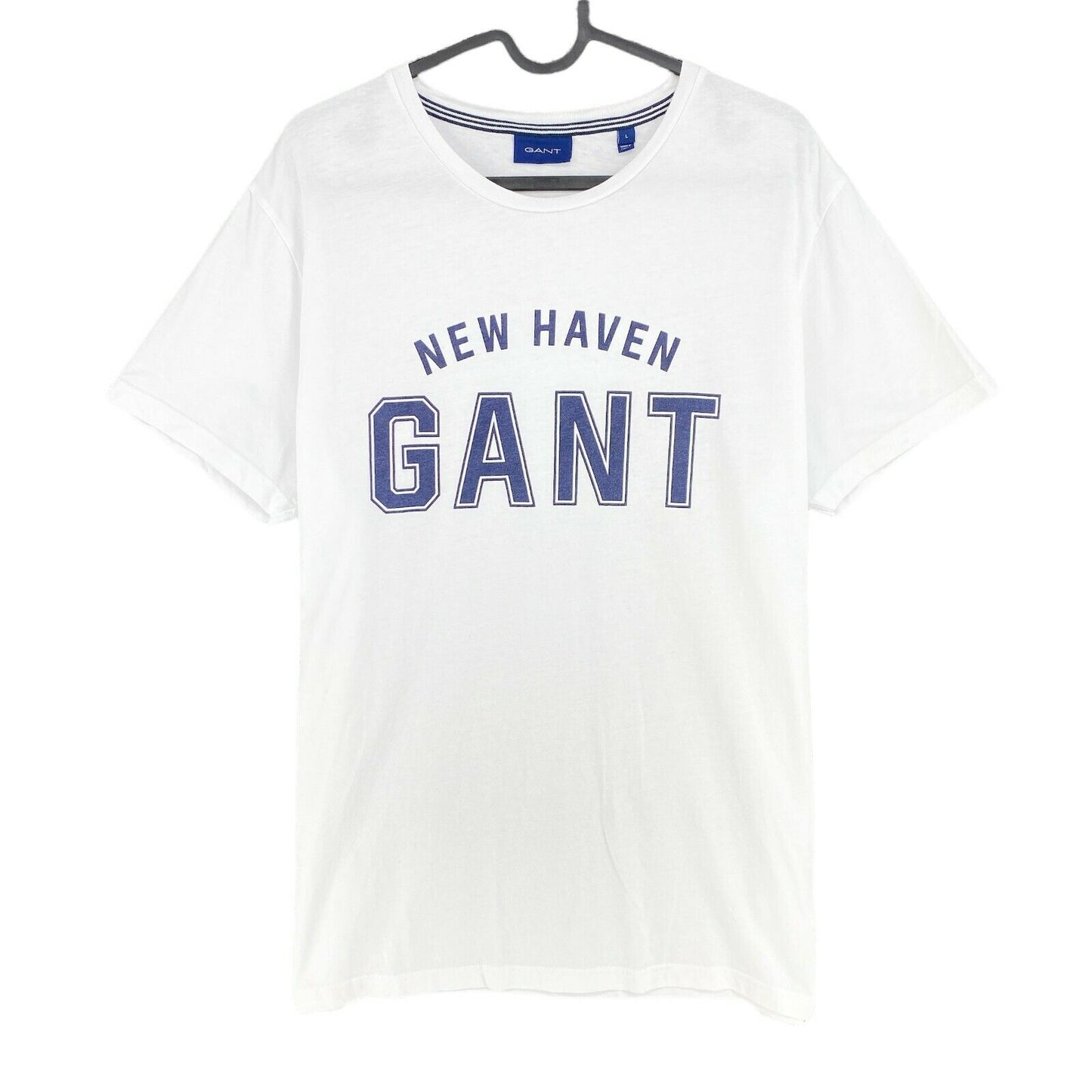 GANT White Logo NH Crew Neck T Shirt Size L