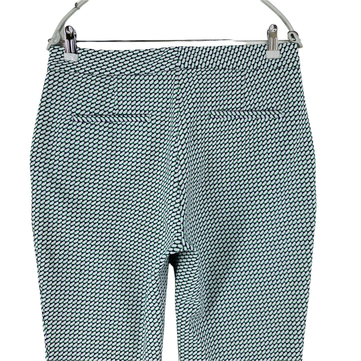 GANT Women White Multicoloured Check Slim Fit Trousers EUR 40 UK 12 US 10 W31