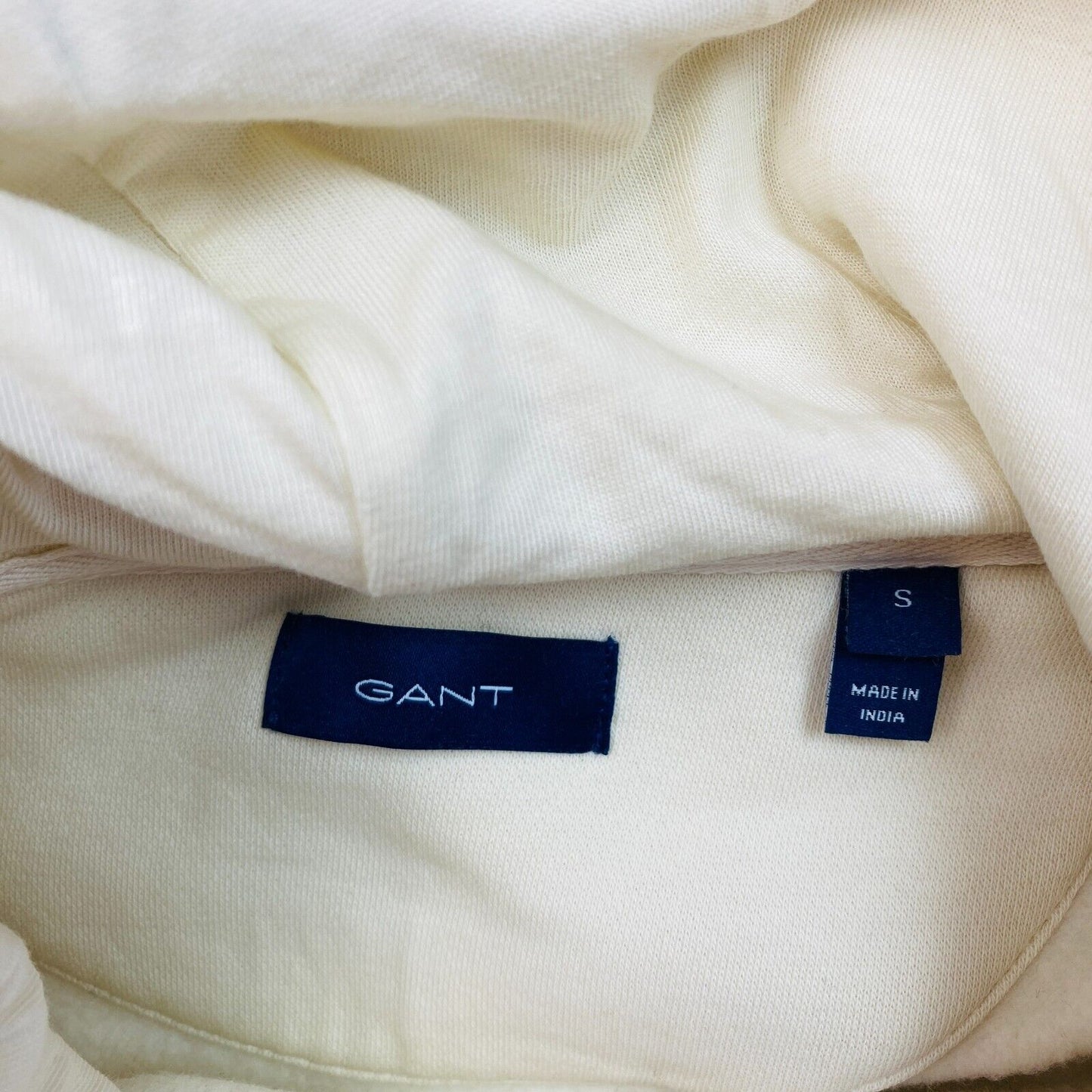 GANT Beige Tonal Logo Hoodie Sweater Jumper Size S