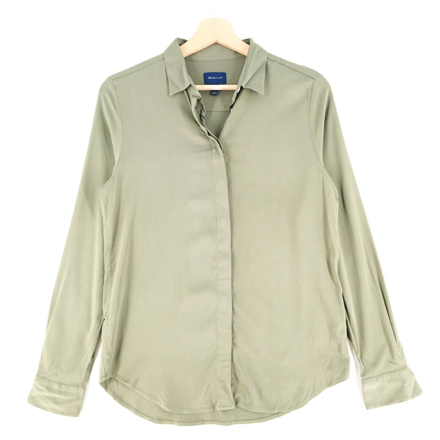 GANT Chemise chemisier en sergé poids plume vert olive Taille EUR 38 UK 12 US 8