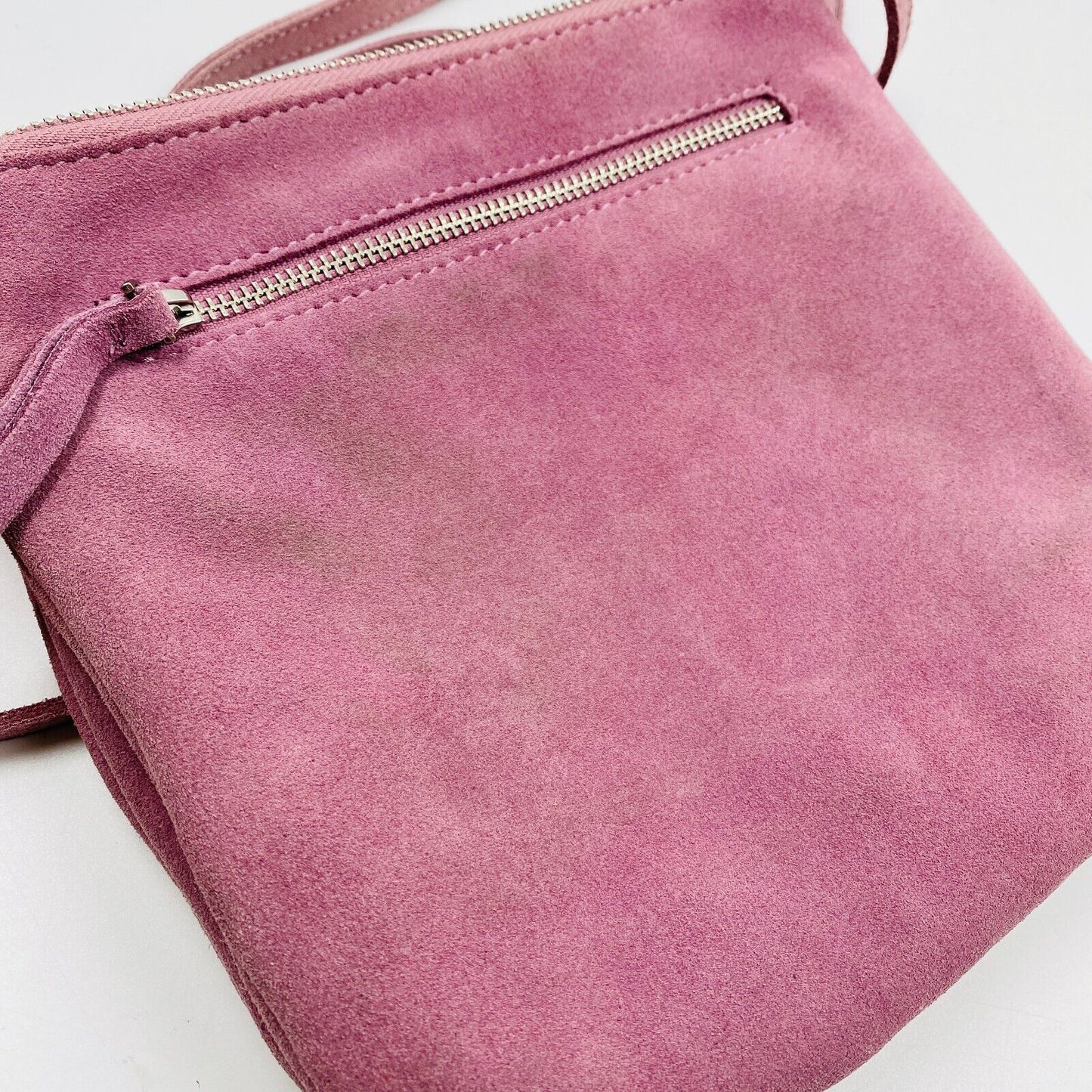 MAZARIN Sac à main en cuir suédé rose foncé Sac à bandoulière Sac à bandoulière