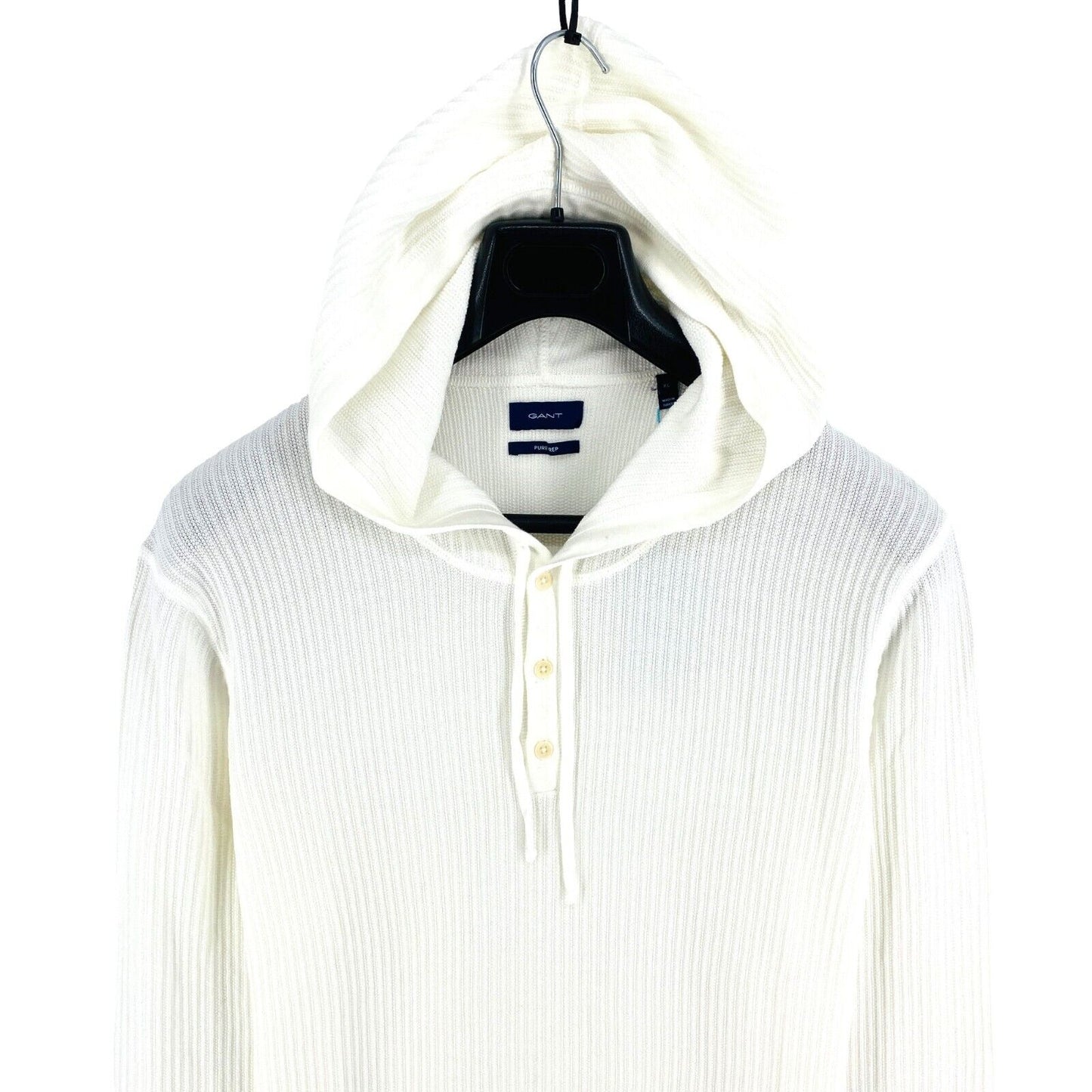 GANT Men White Pure Prep Hoodie Sweater Pullover Size XL