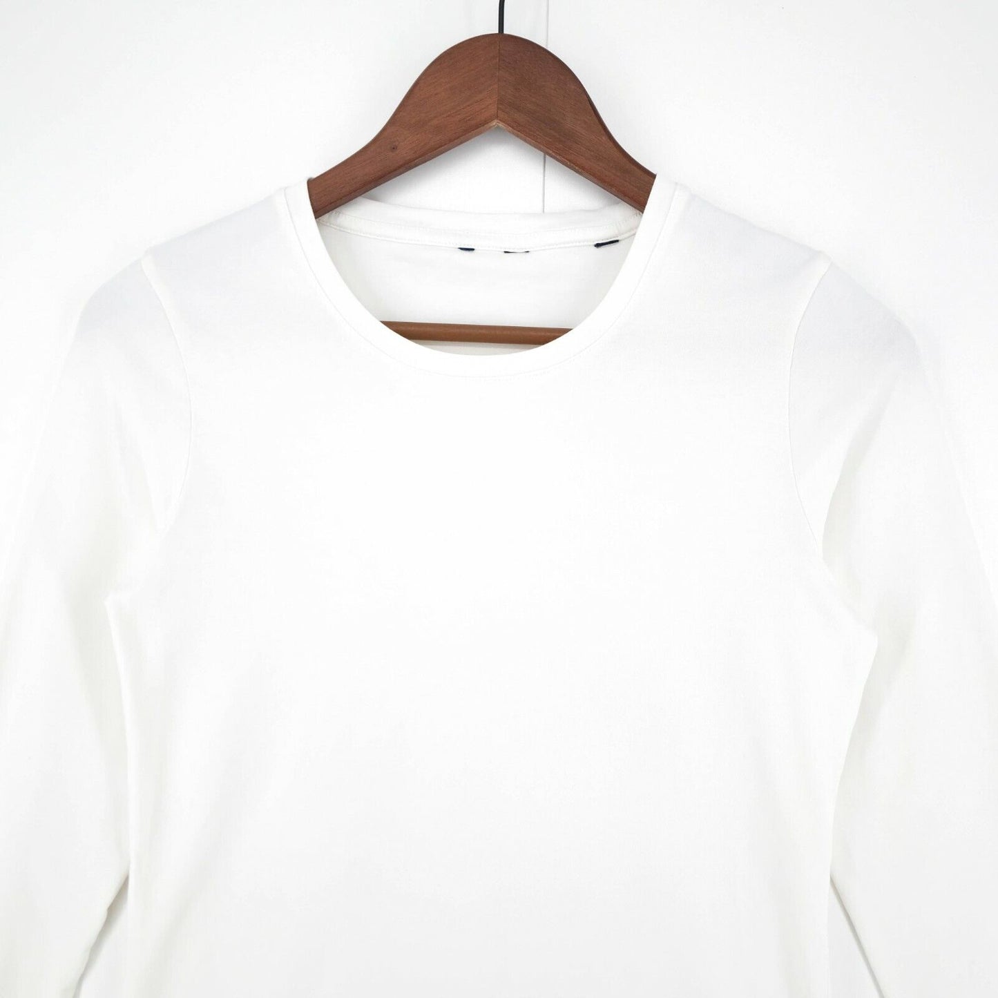 GANT Ladies White Crew Neck Long Sleeve Pullover T Shirt Size XS