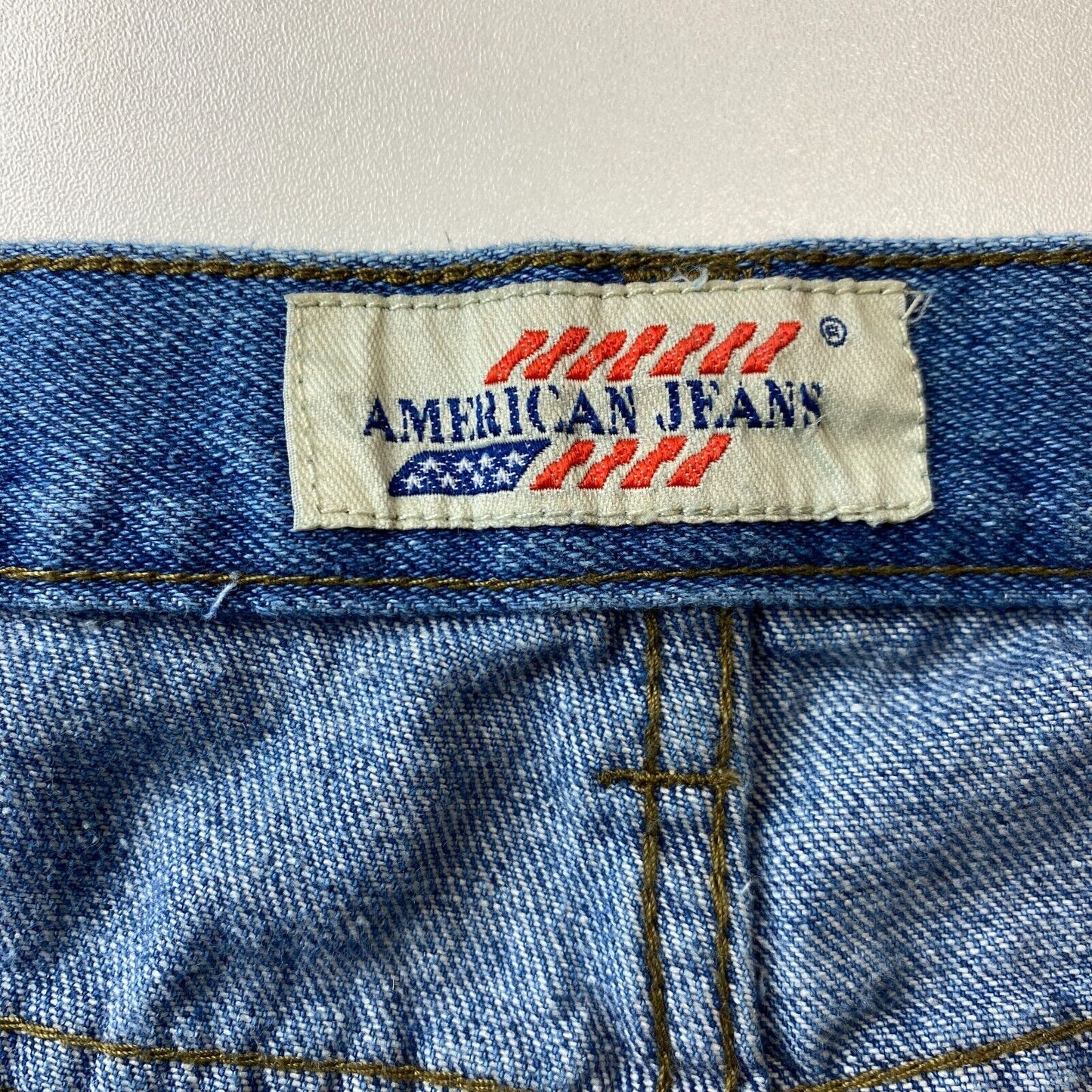 AMERICAN JEANS Blue Retro Classic Regular Straight Fit Jeans W42 L32